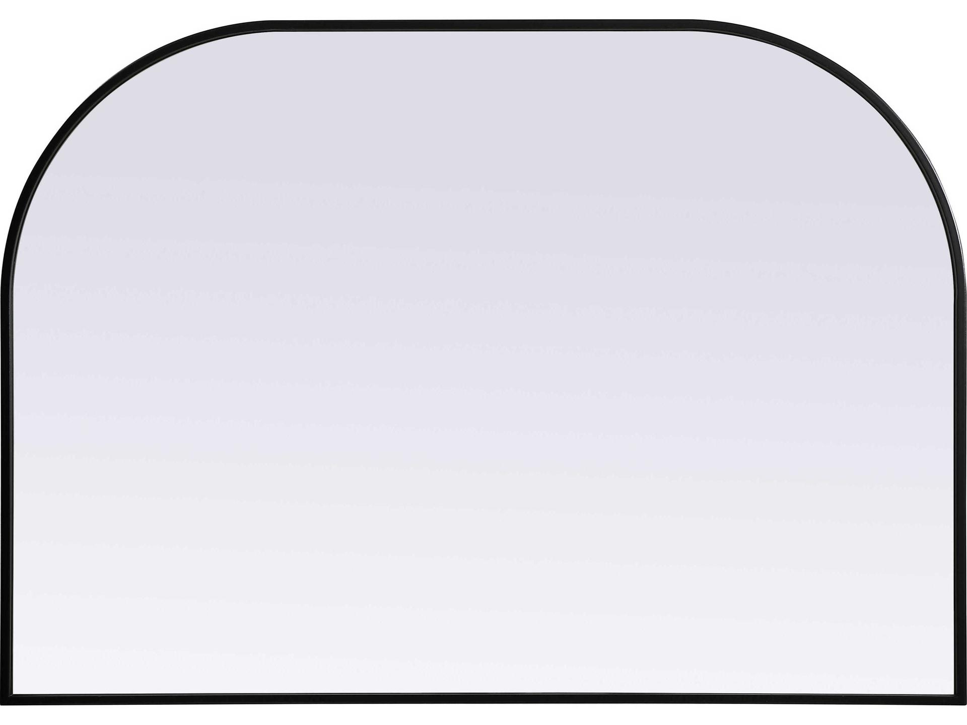 Blaire 42x30 Inch Arch Wall Mirror in Black