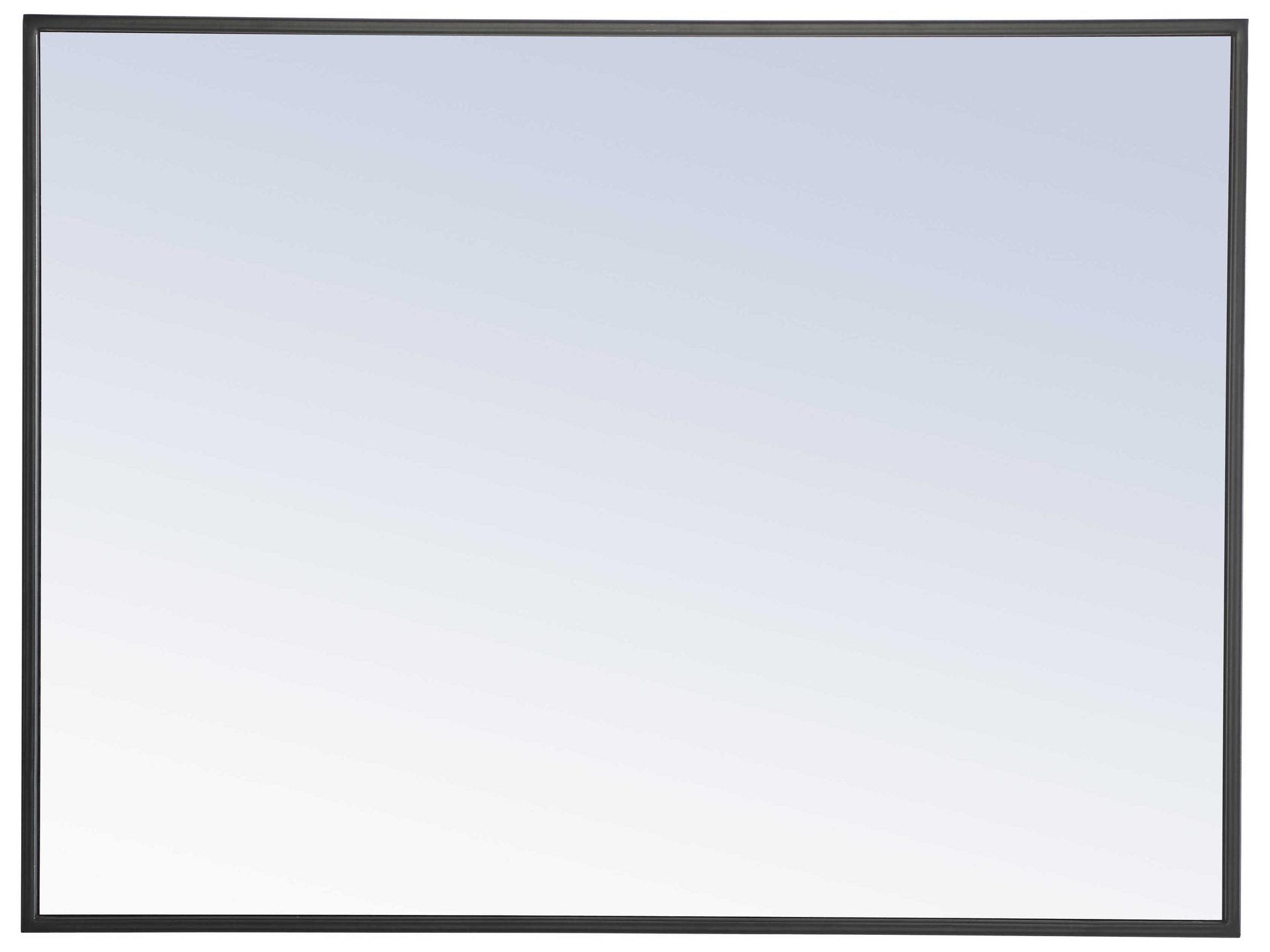 Elegant Lighting Eternity Black Rectangular Wall Mirror