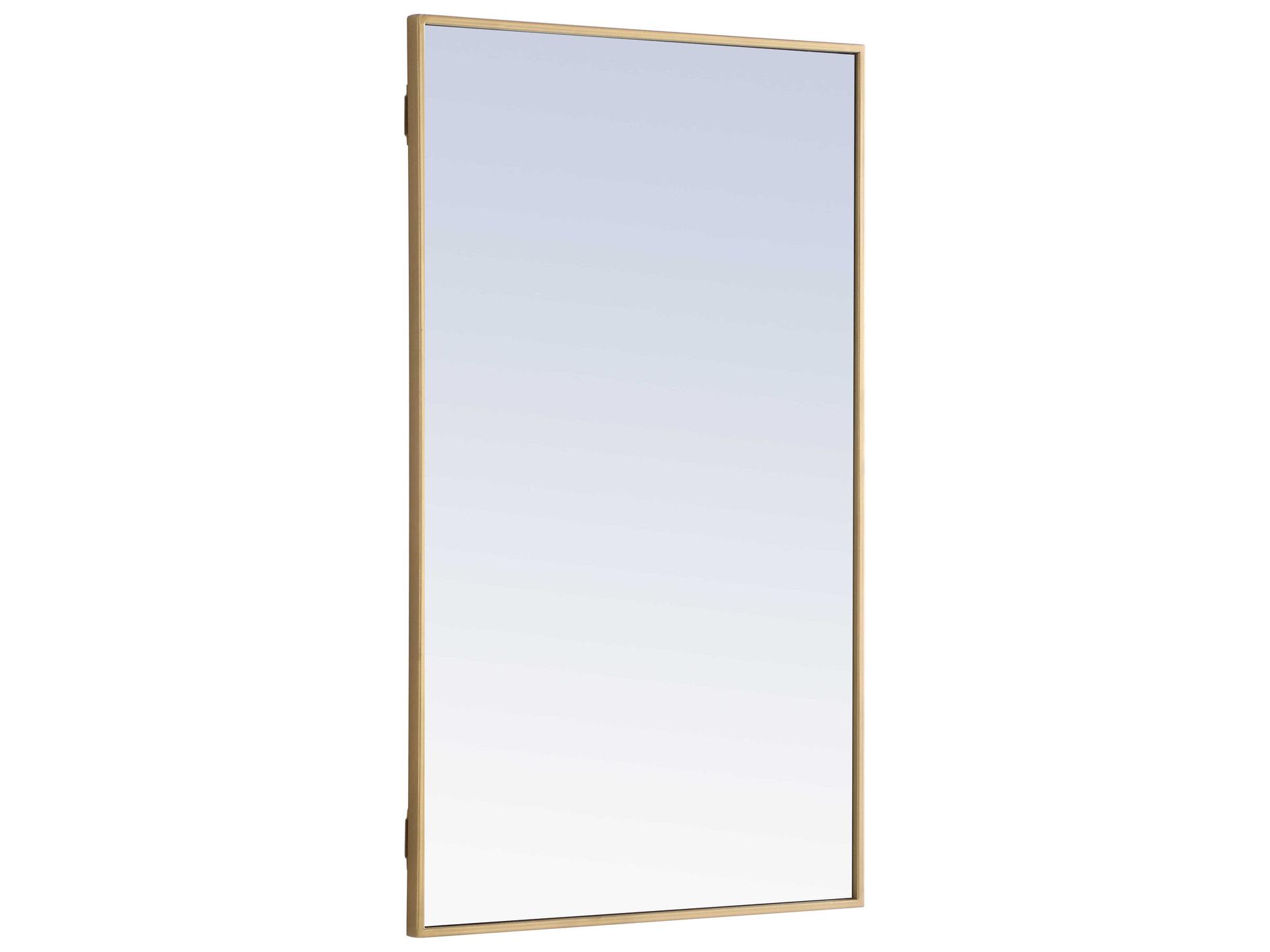 Elegant Lighting Eternity Brass Rectangular Wall Mirror