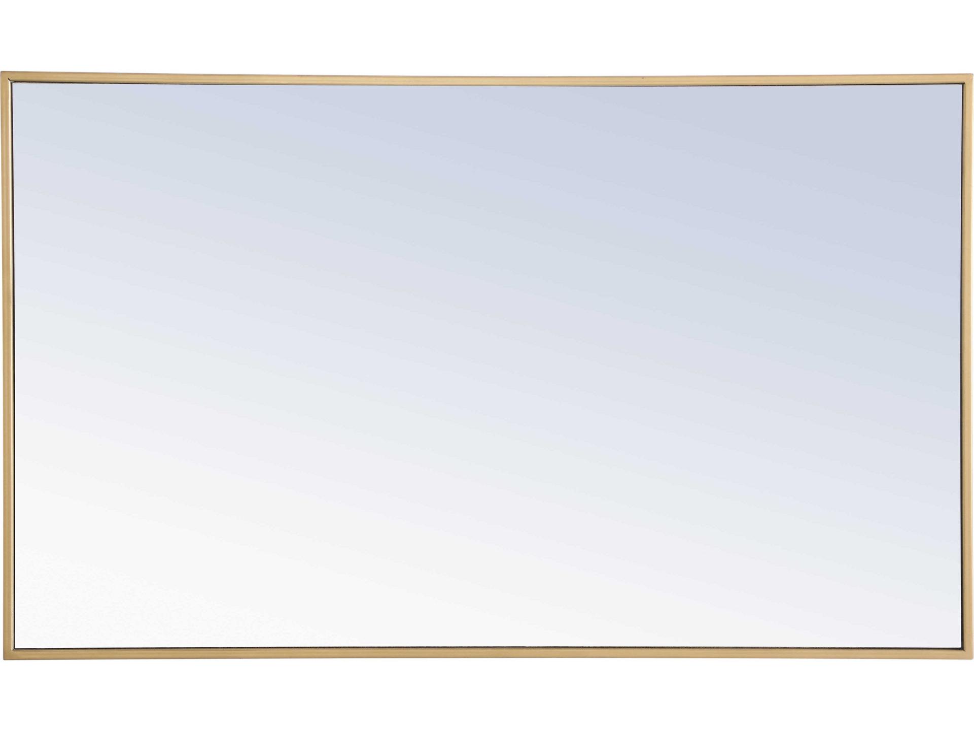 Elegant Lighting Eternity Brass Rectangular Wall Mirror