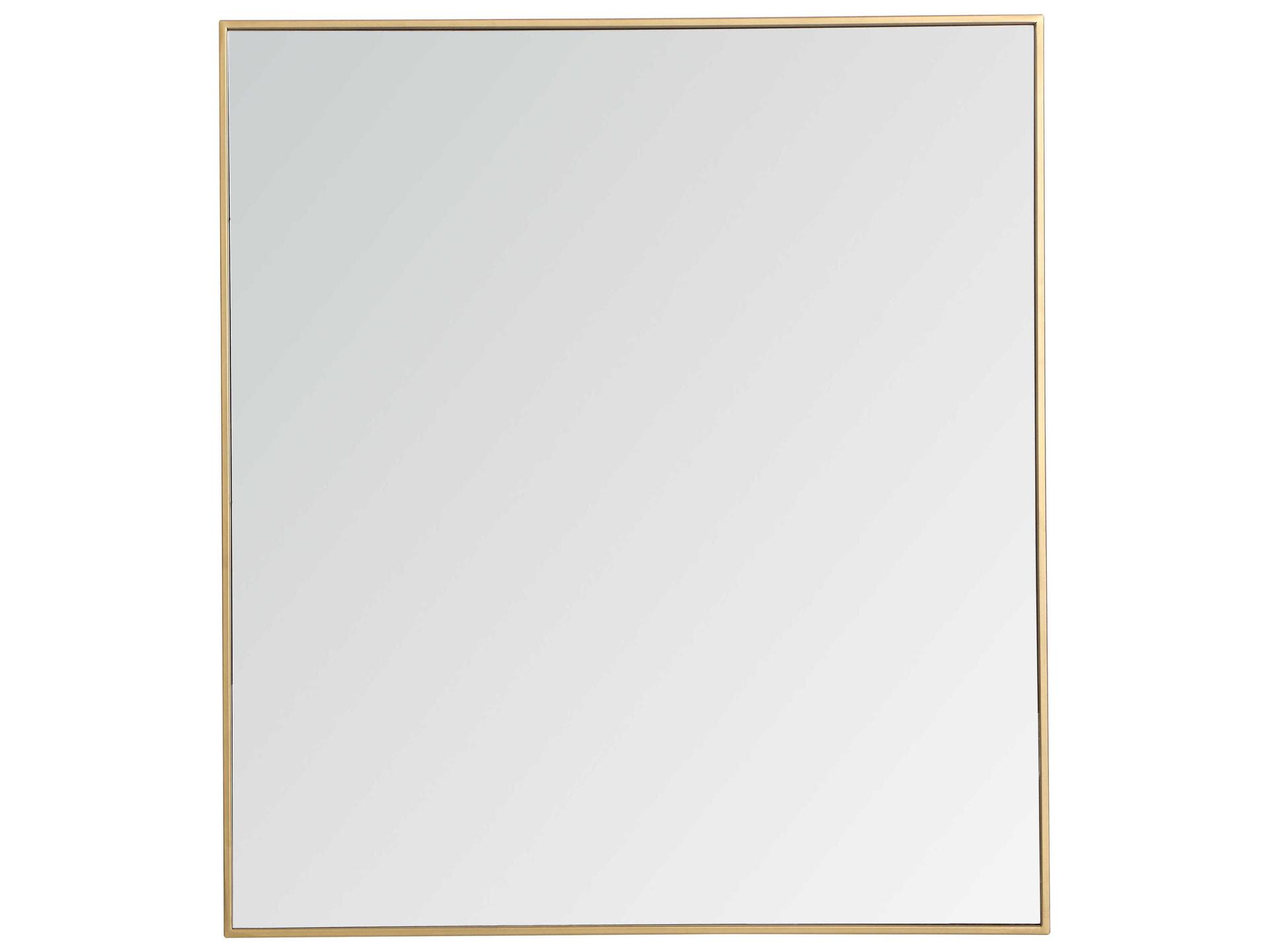 Elegant Lighting Black Rectangular Wall Mirror