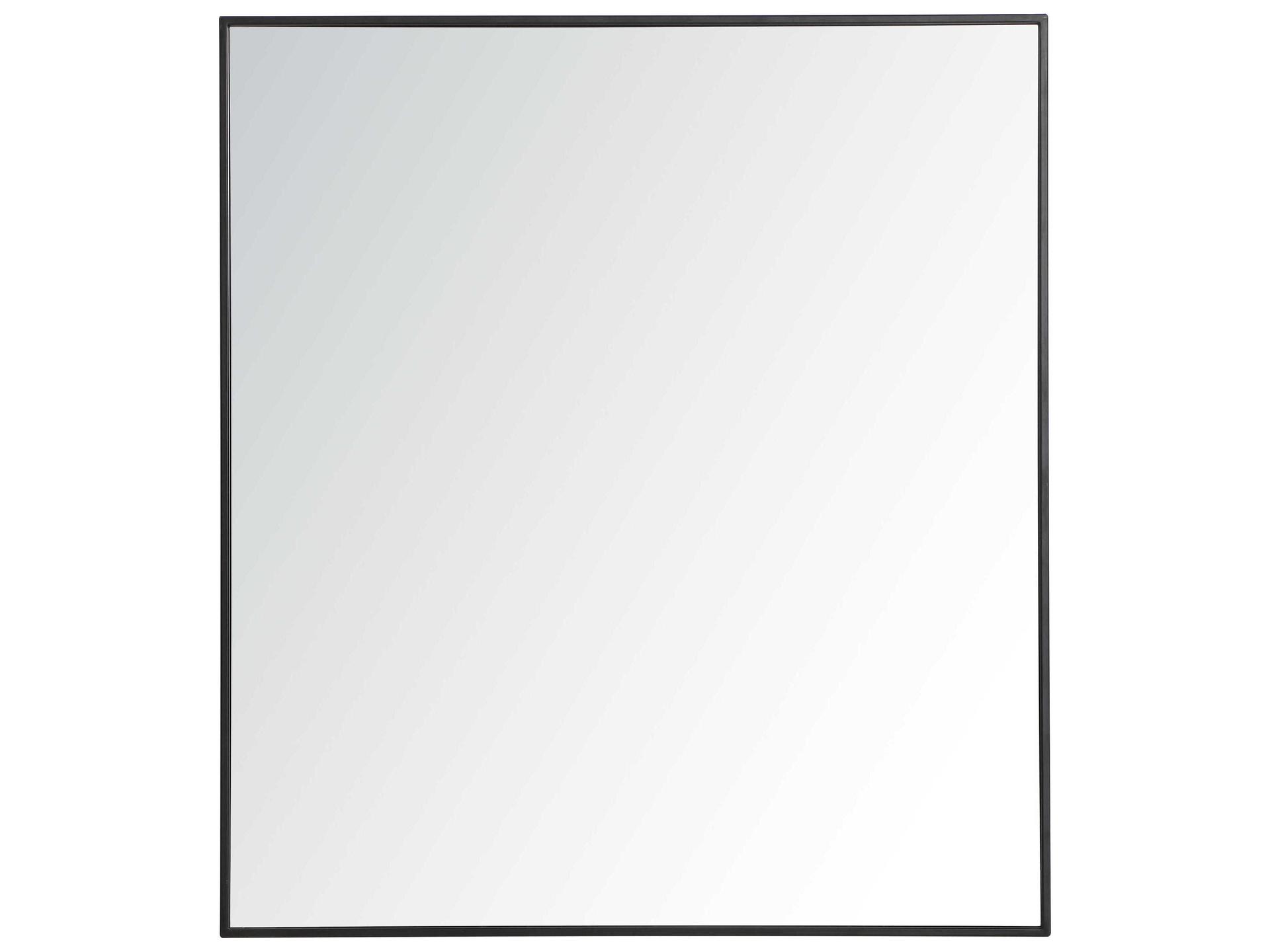 Elegant Lighting Black Rectangular Wall Mirror