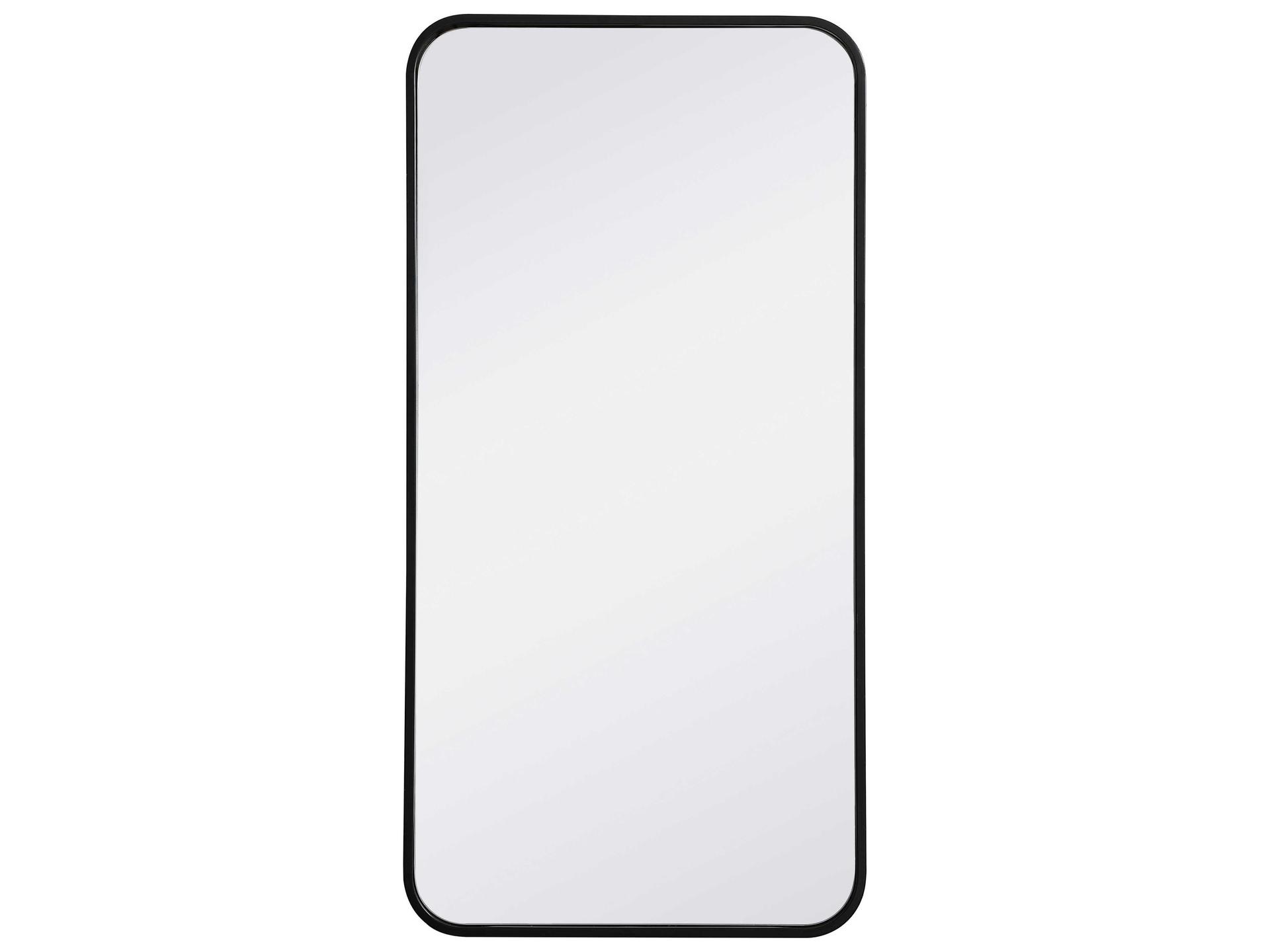 Evermore Rectangle Wall Mirror in Black Metal