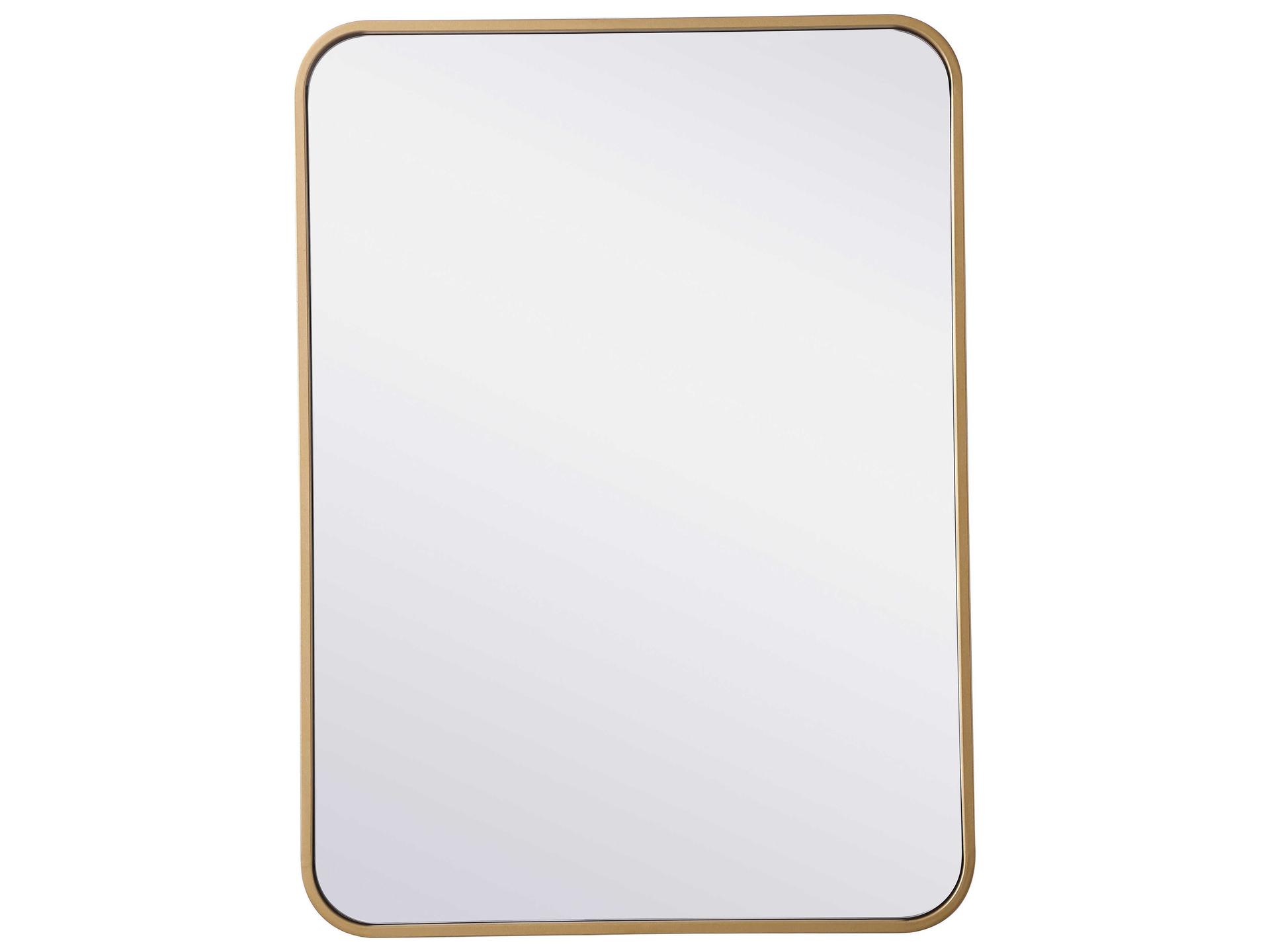 Evermore 30 x 22 Inch Brass Rectangular Wall Mirror