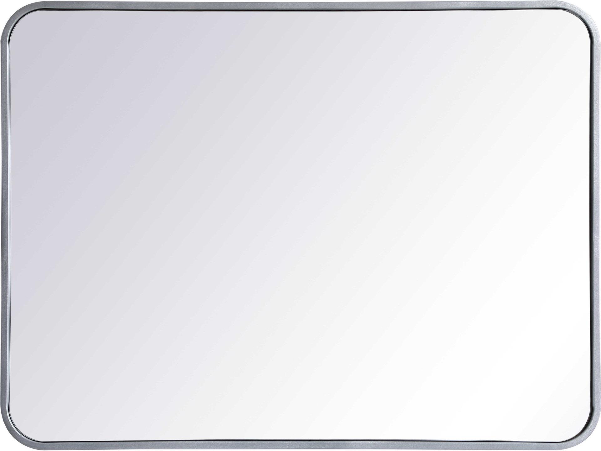 Evermore Rectangle Wall Mirror with Silver Metal Frame