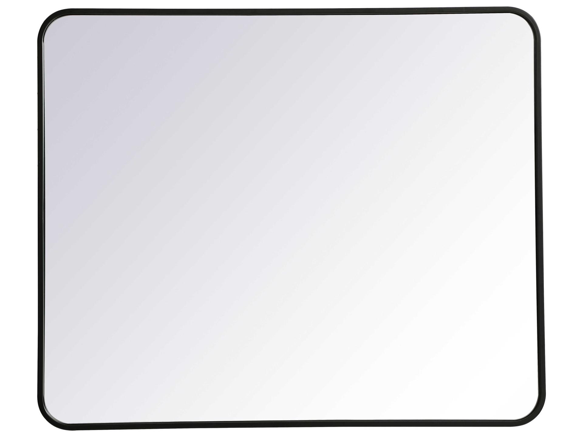 Evermore 30 Inch x 36 Inch Rectangular Wall Mirror in Black