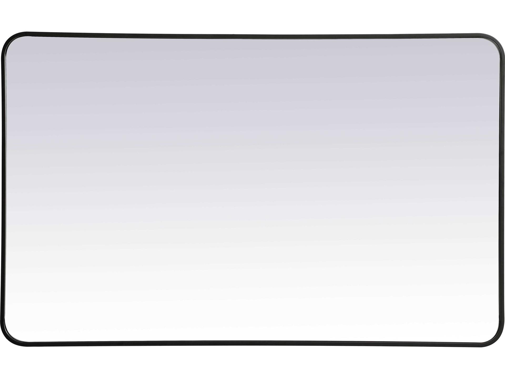 Evermore Rectangle Mirror in Black Finish