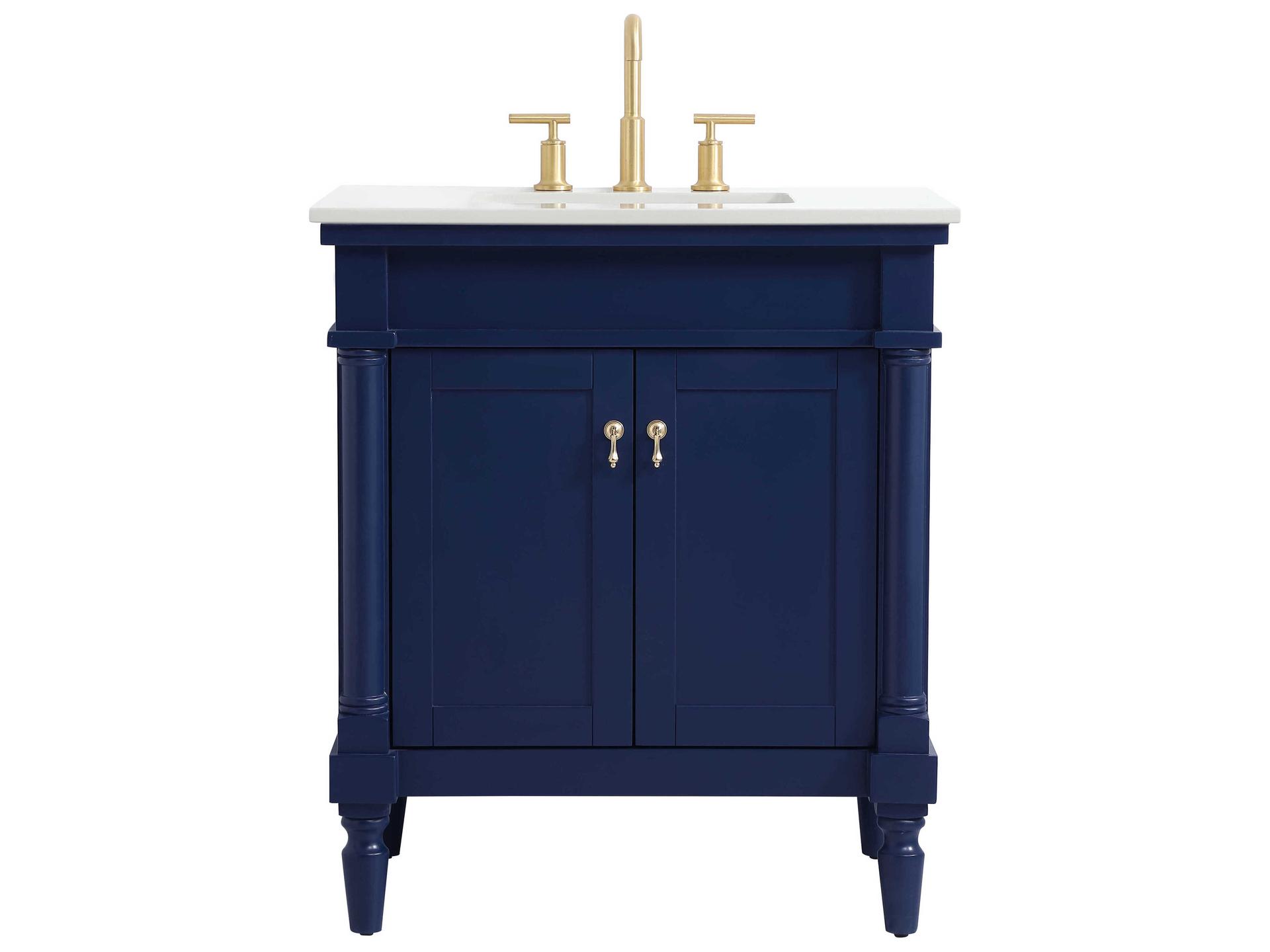 Lexington 30 Inch Single Basin Bathroom Vanity in Blue