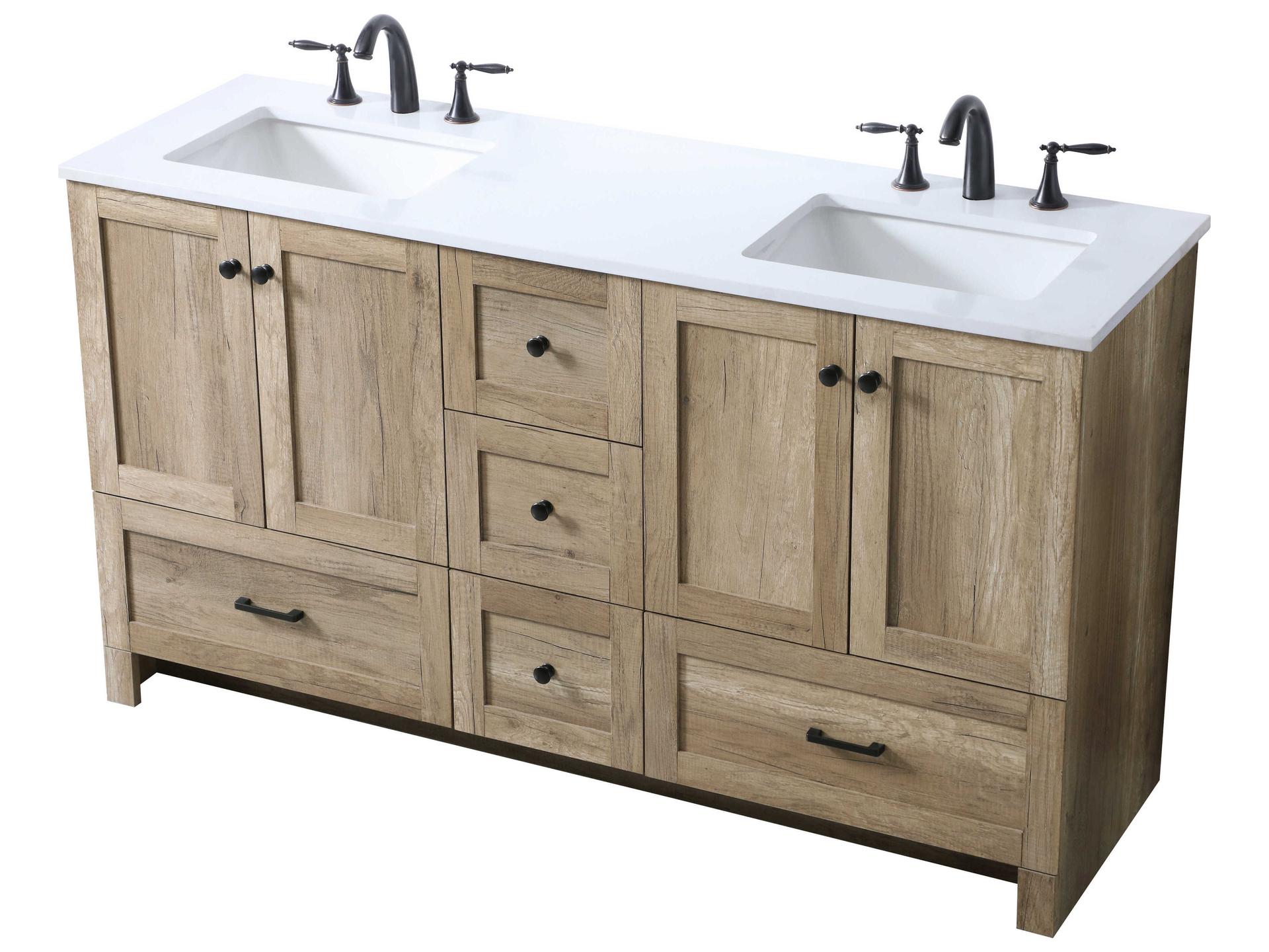 Elegant Lighting Soma Natural Oak Vanity