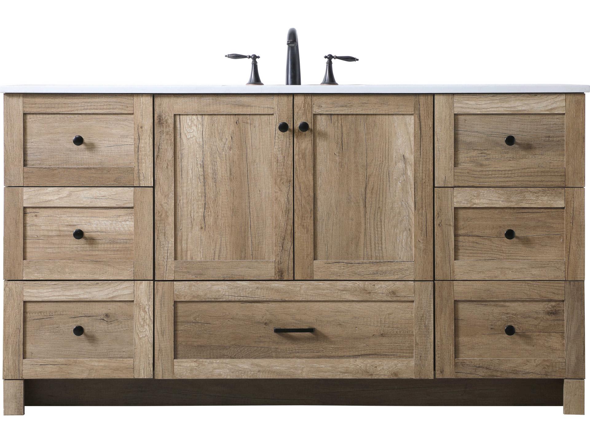 Elegant Lighting Soma Natural Oak Vanity