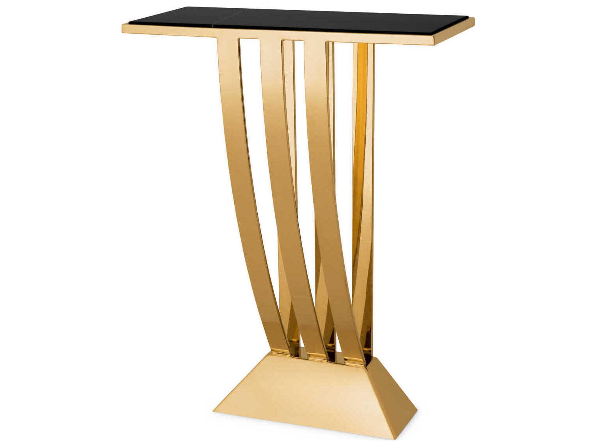 Beau Deco Gold Console Table
