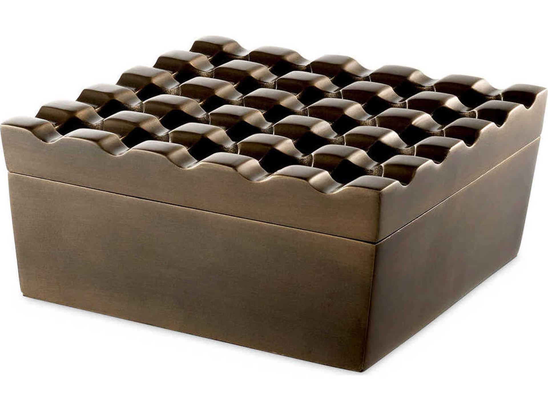 Deluxe Dark Antique Brass Ashtray