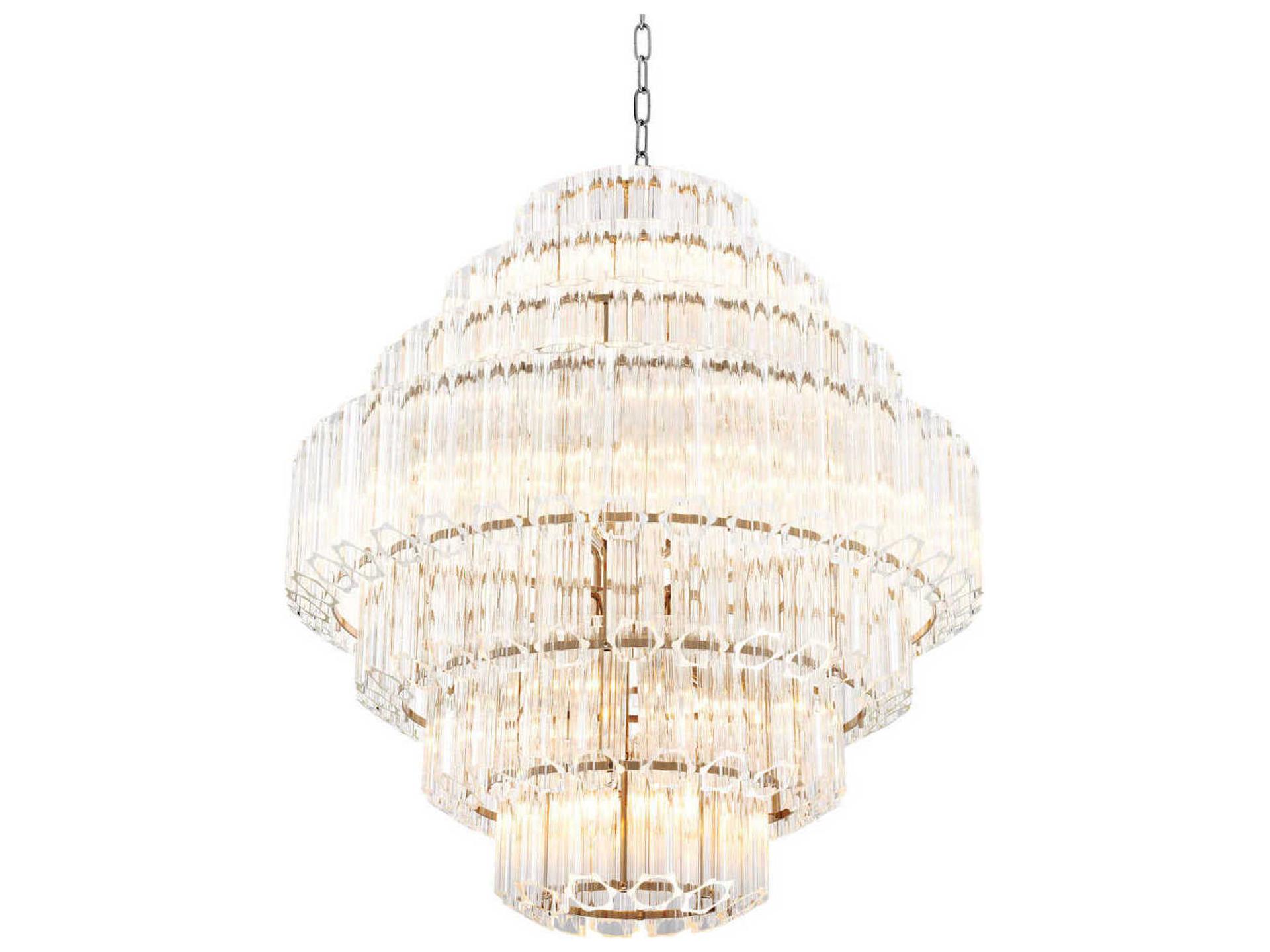 18-Light Vittoria L Chandelier in Nickel Finish with Clear Glass