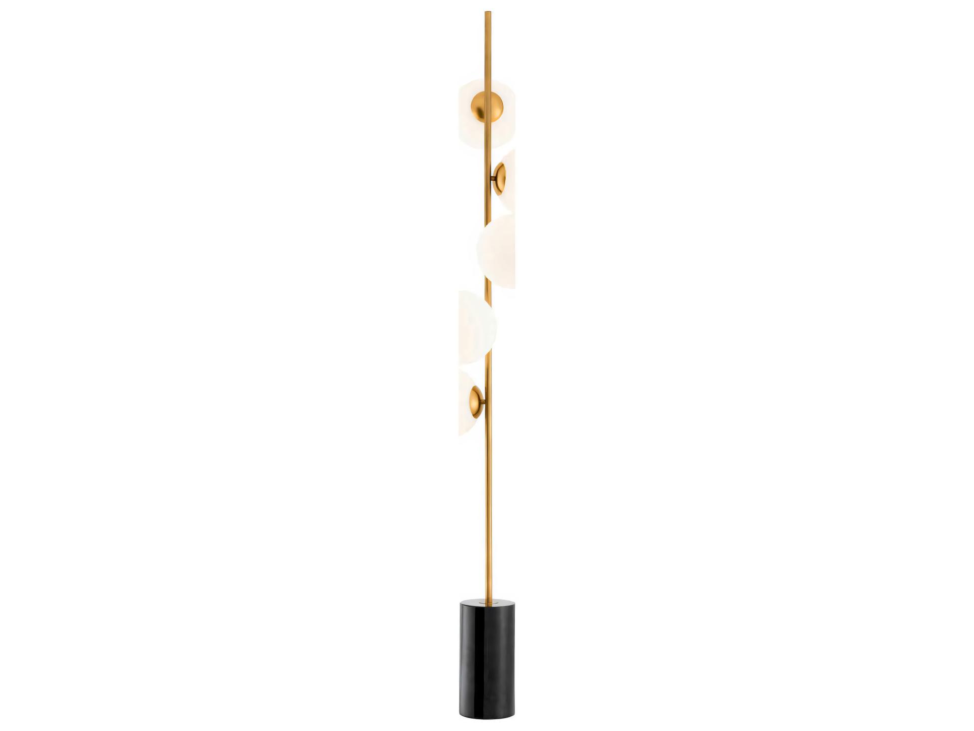 Tempo Floor Lamp Antique Brass Modern