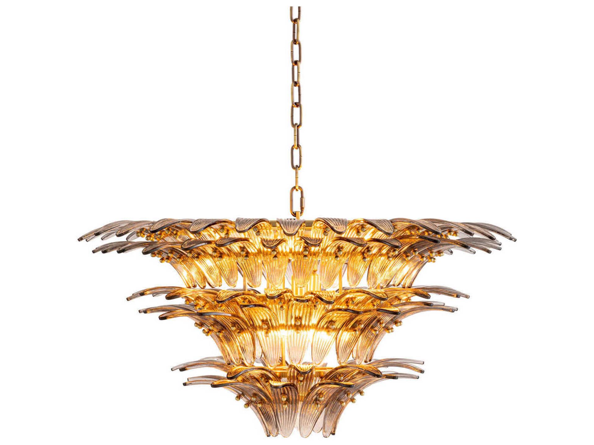 Eichholtz Italo Light Brushed Brass Chandelier