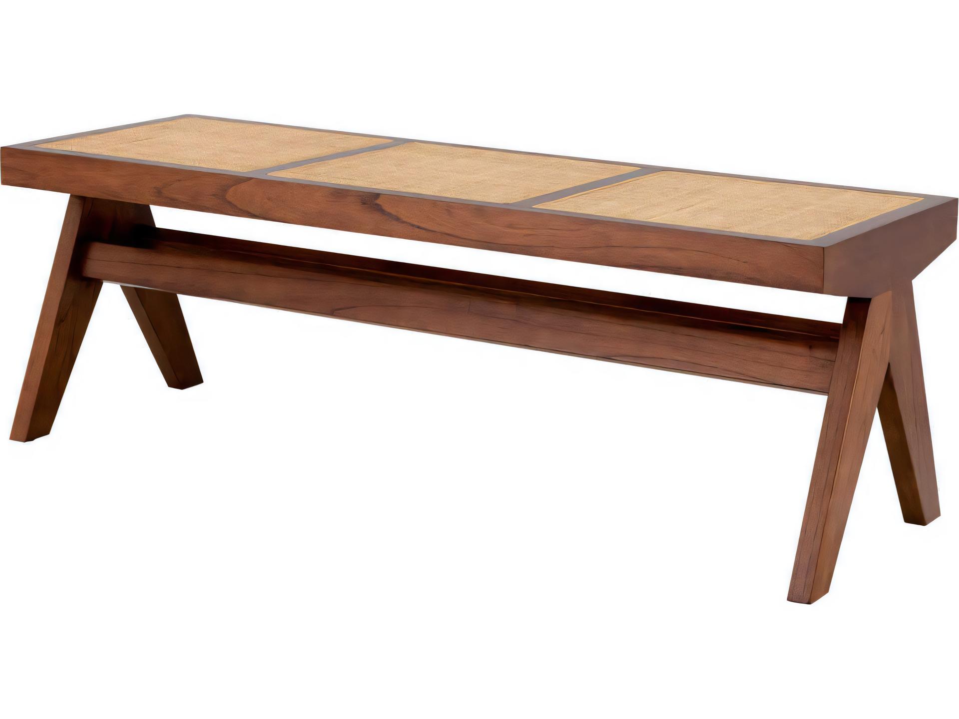 Arnaud Bench in Classic Brown Rattan