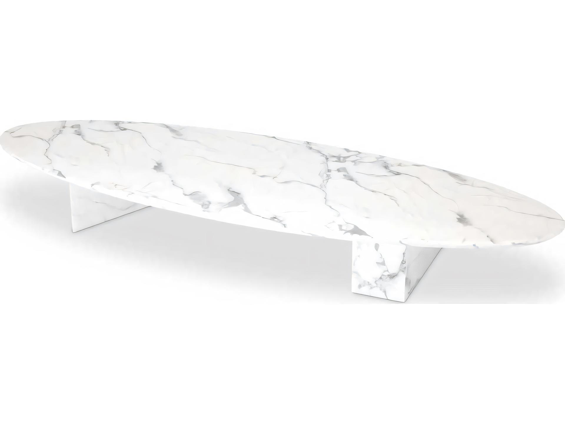 Aurore White Faux Marble Coffee Table