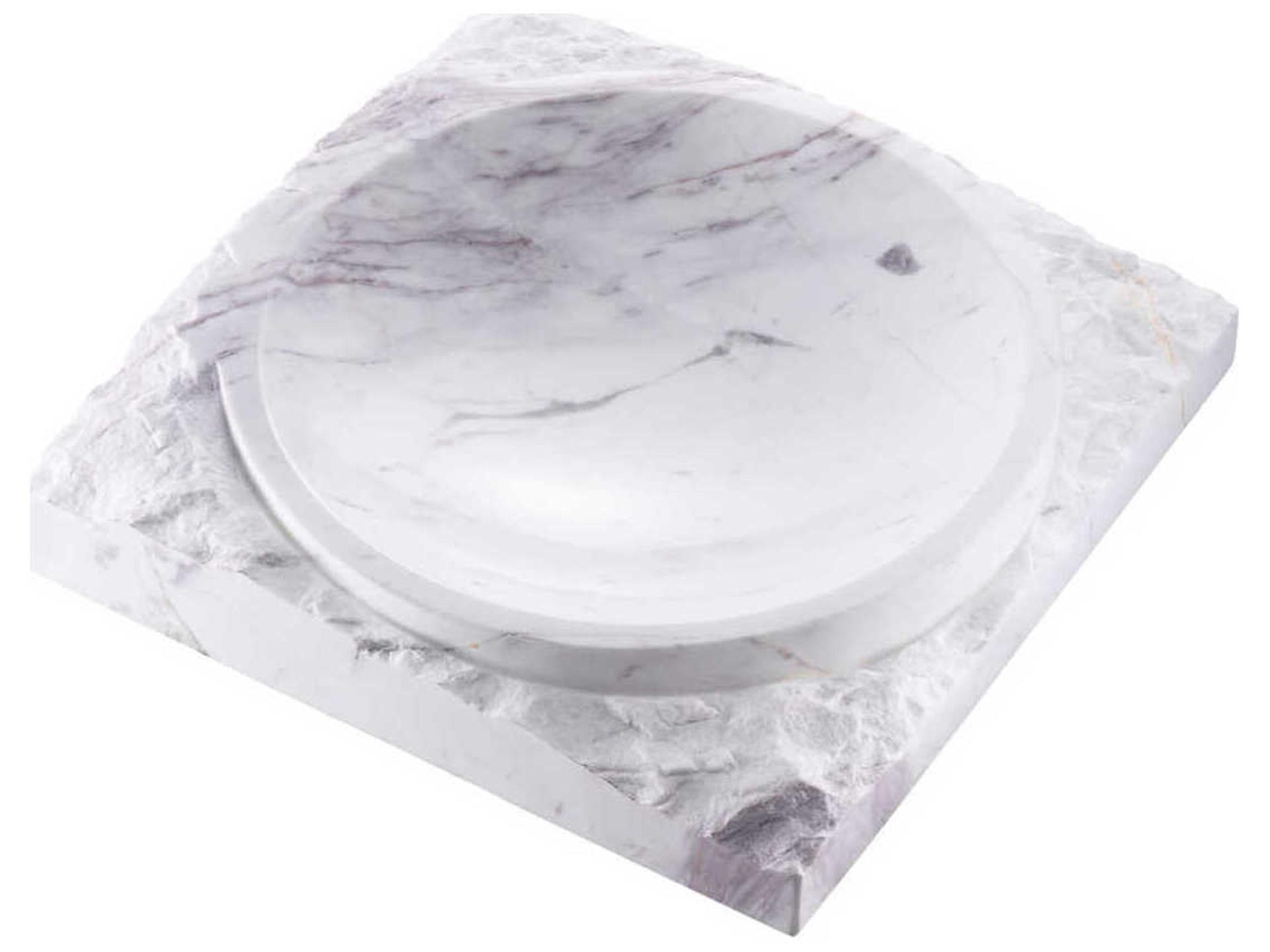 Eichholtz Montanita Honed White Marble Bowl