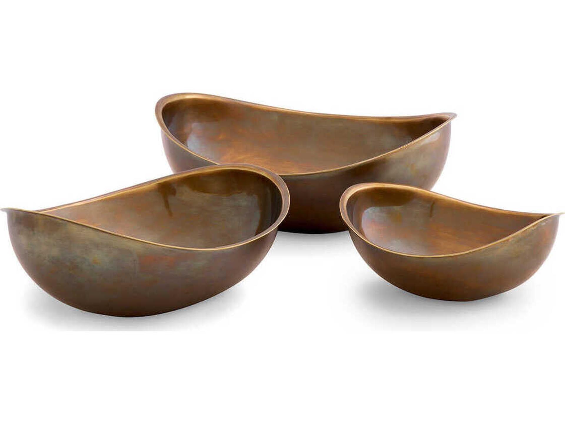 Sena Vintage Brass Bowl Set of 3