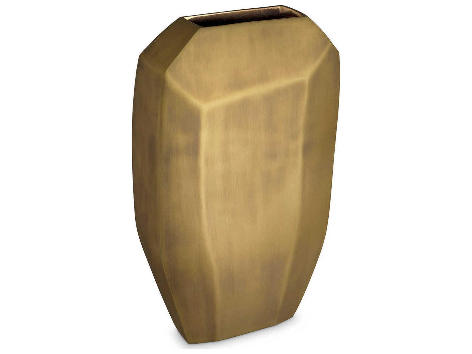 Linos L Antique Brass Vase