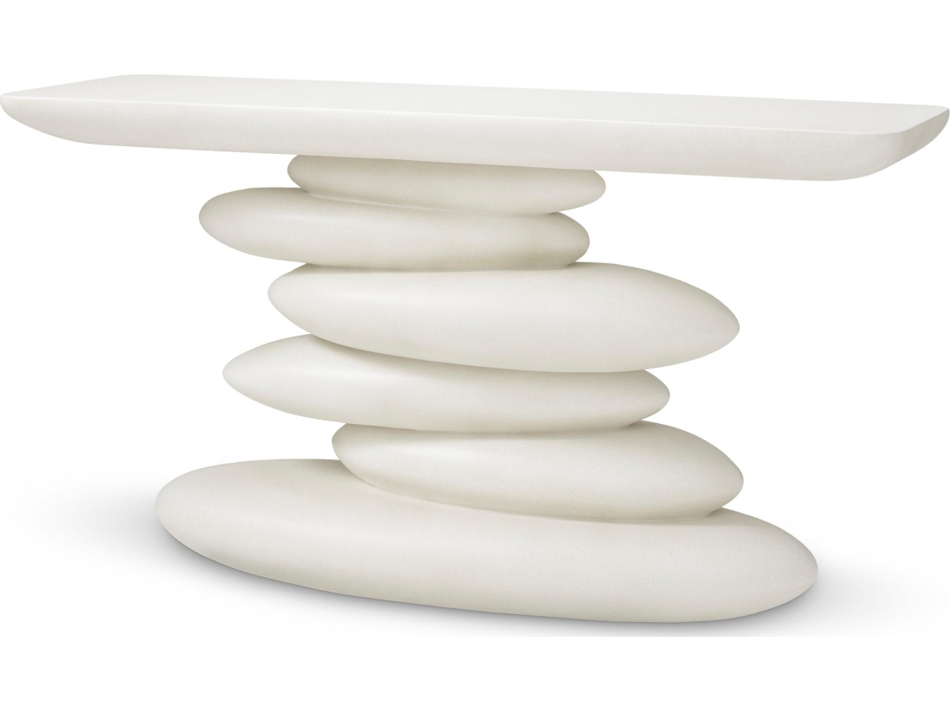 Rectangular White Console Table