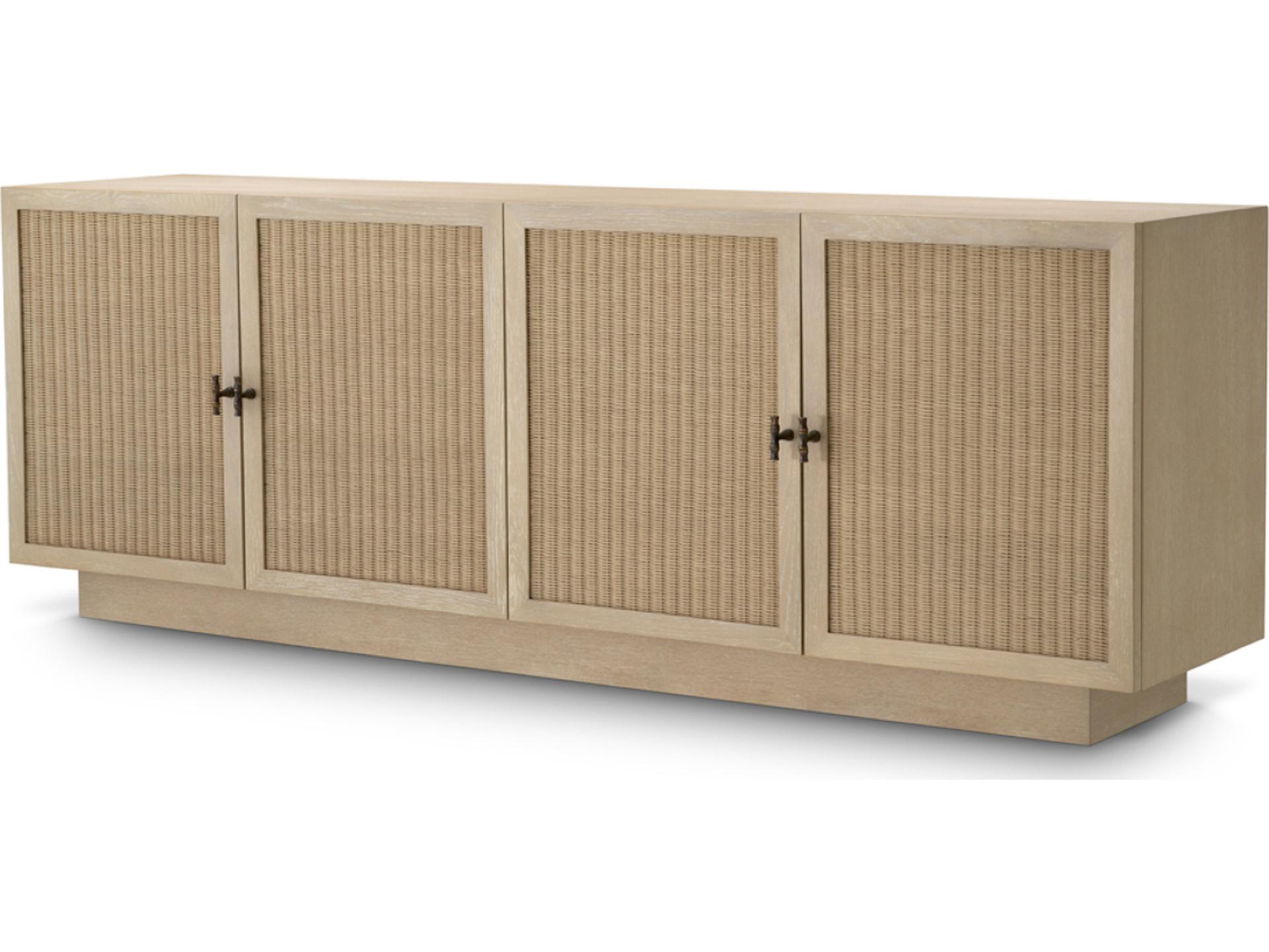 86" Oak Wood Sideboard