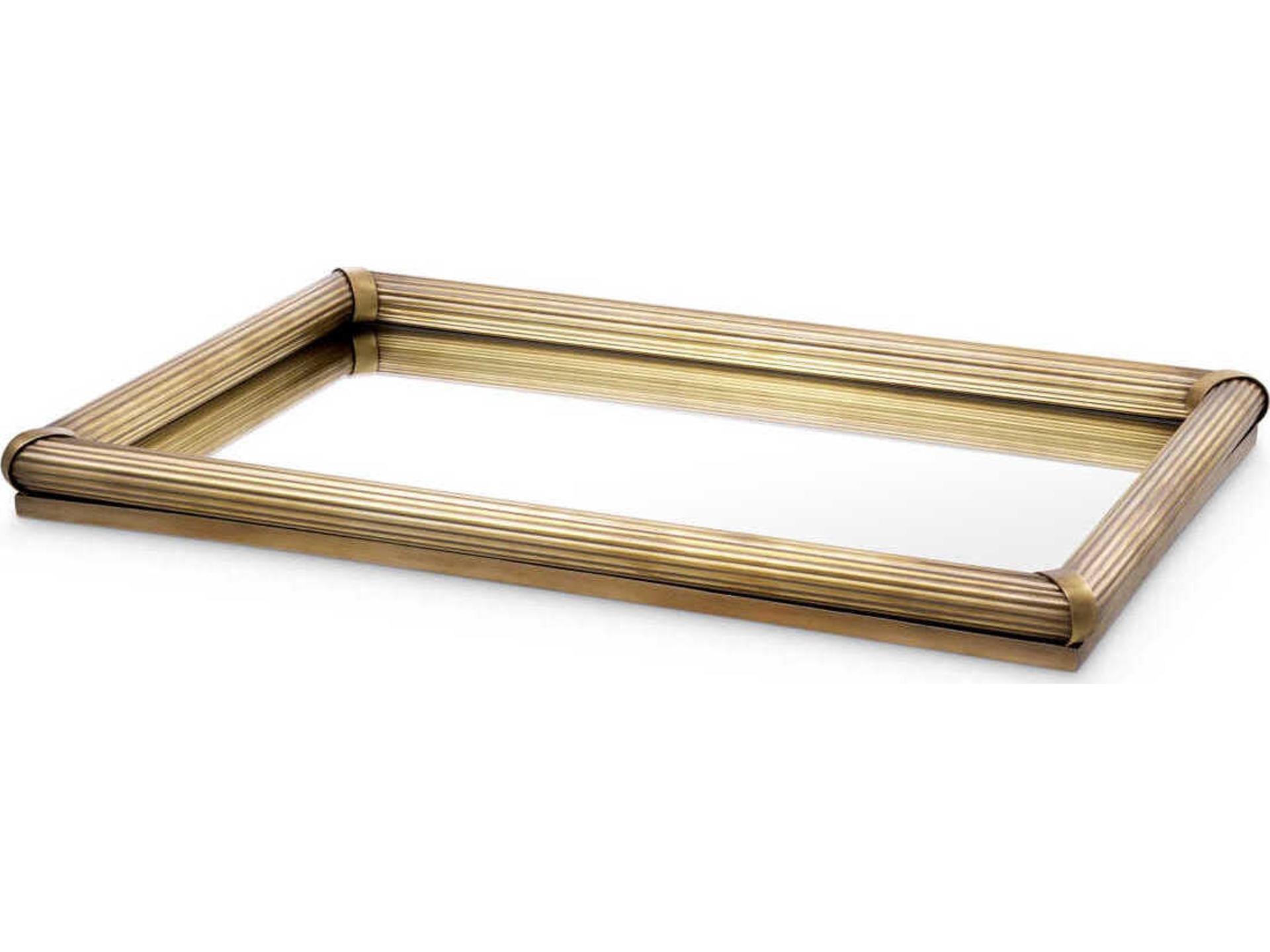 Lenora Vintage Brass Tray