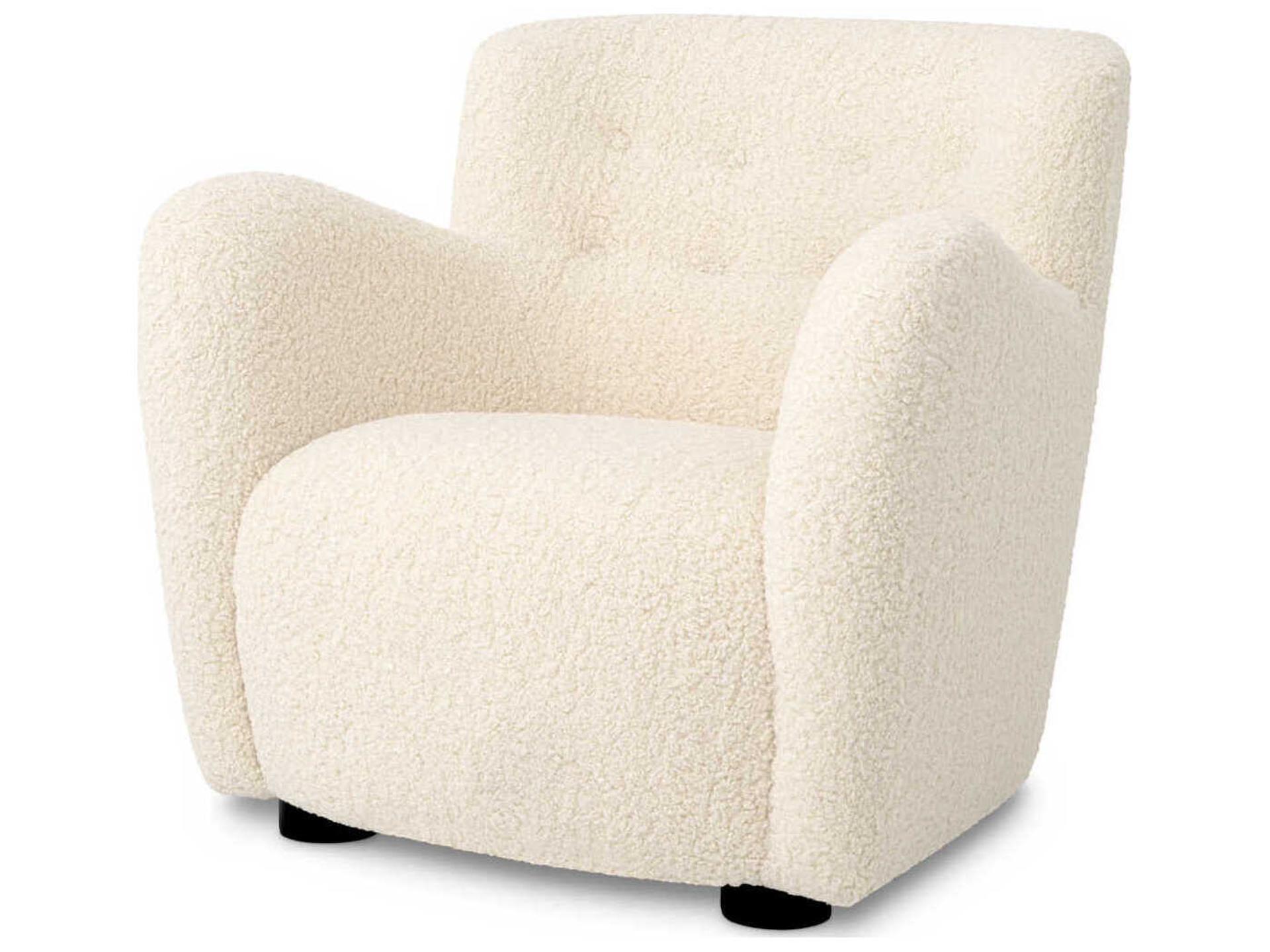 Bixby Accent Chair in Cream Faux Shearling