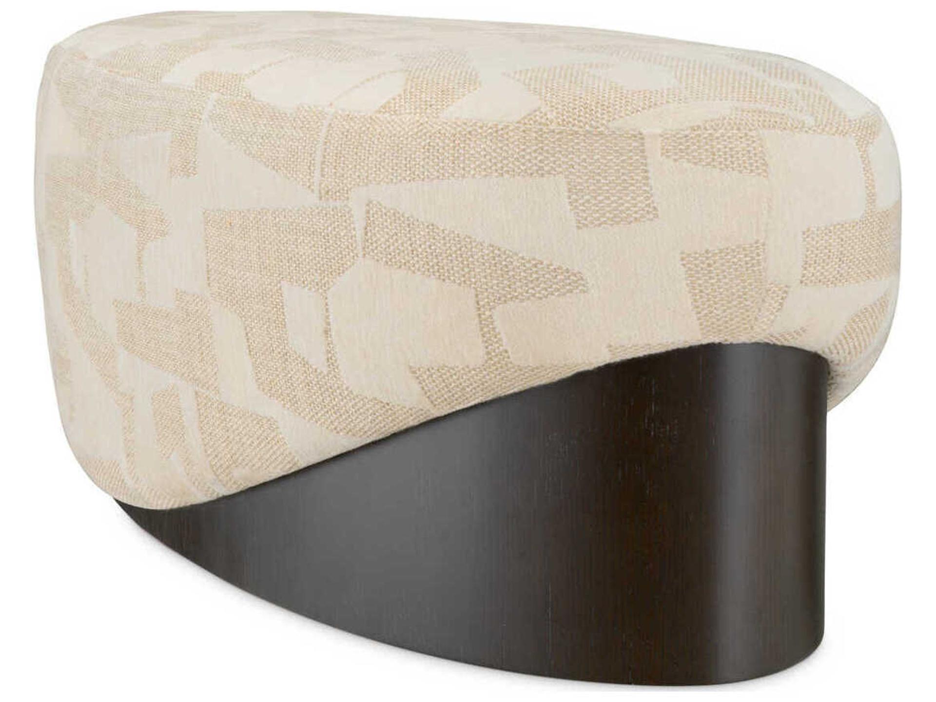 Eichholtz Raymond Brooklyn Sand Oak Veneer Beige Upholstered Accent Bench