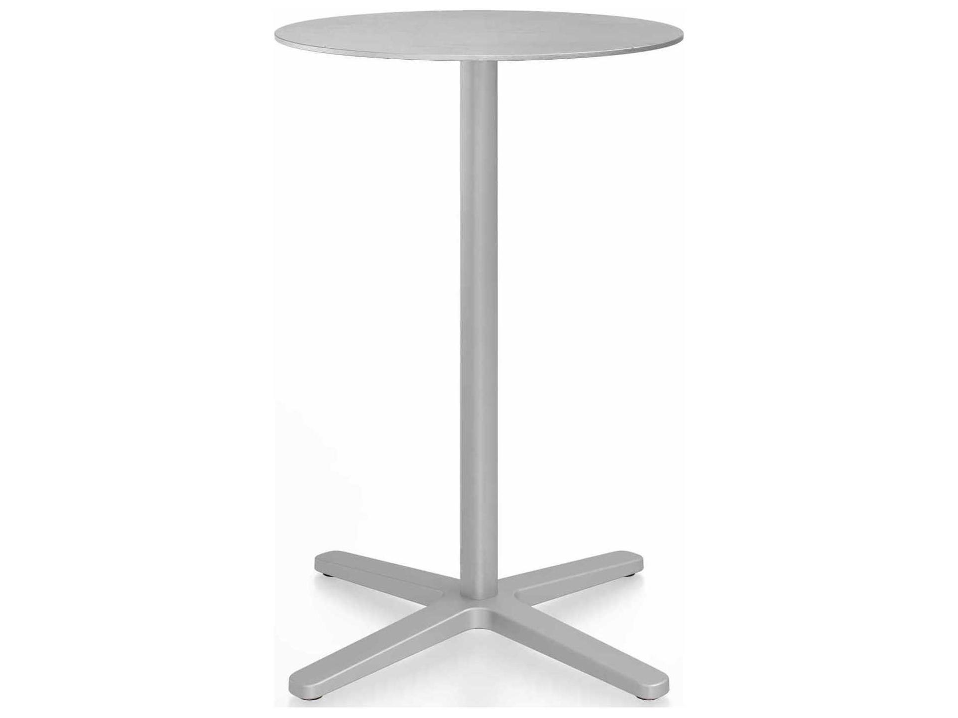 Emeco By Jasper Morrison Round Patio Counter Table with X-Base