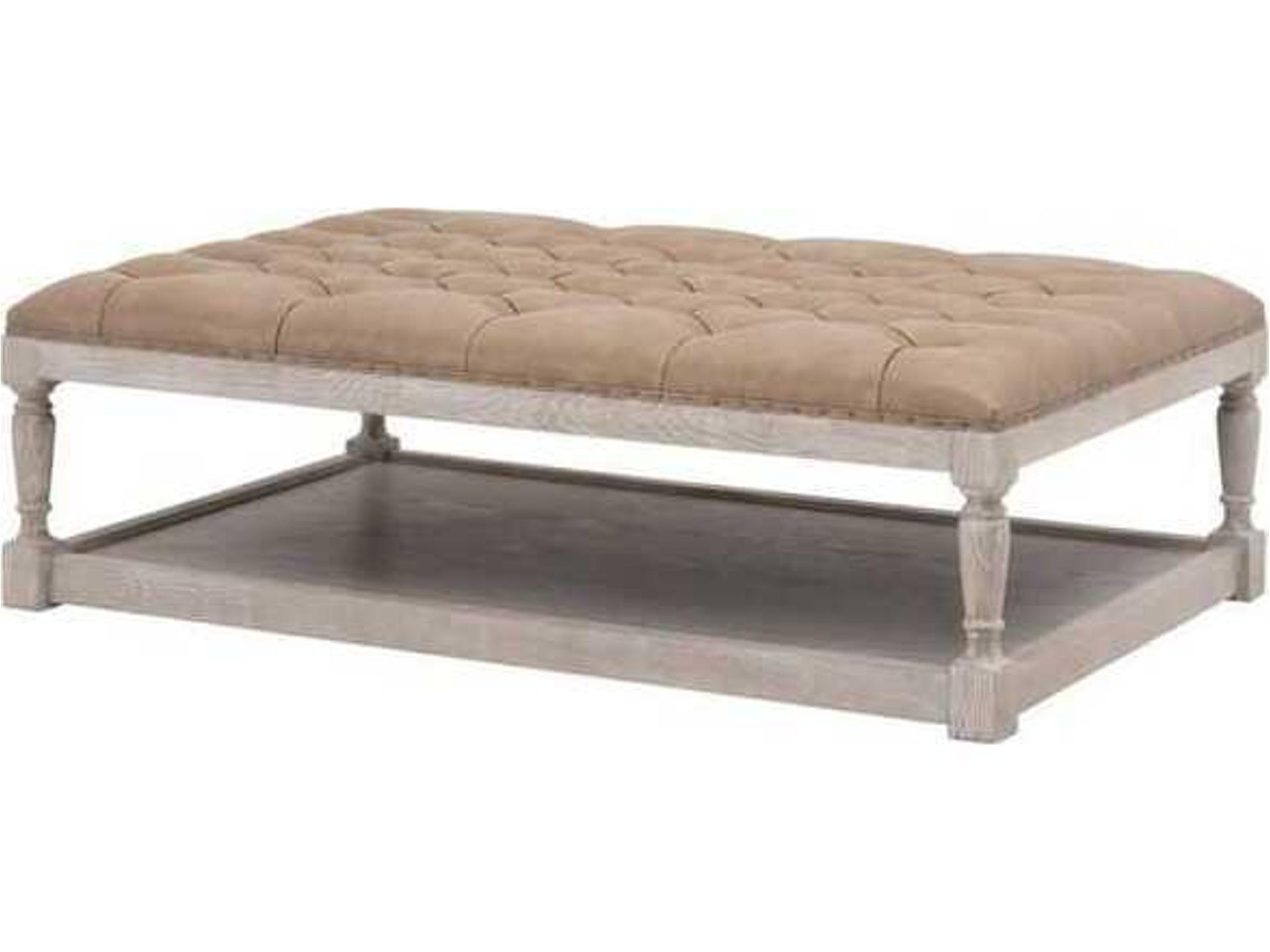 Respite Rectangular Leather Coffee Table