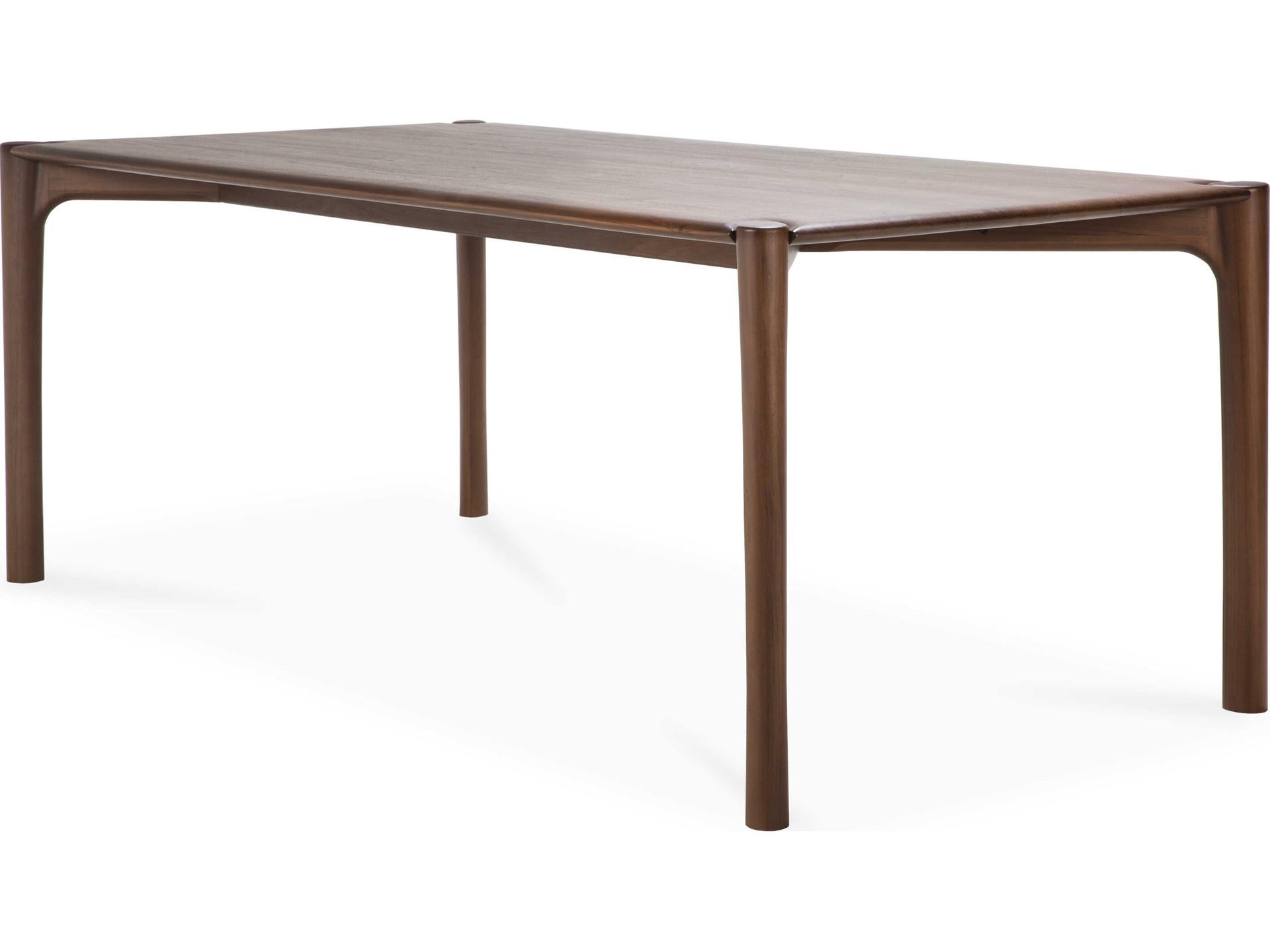Pi Teak Dining Table Brown Varnished