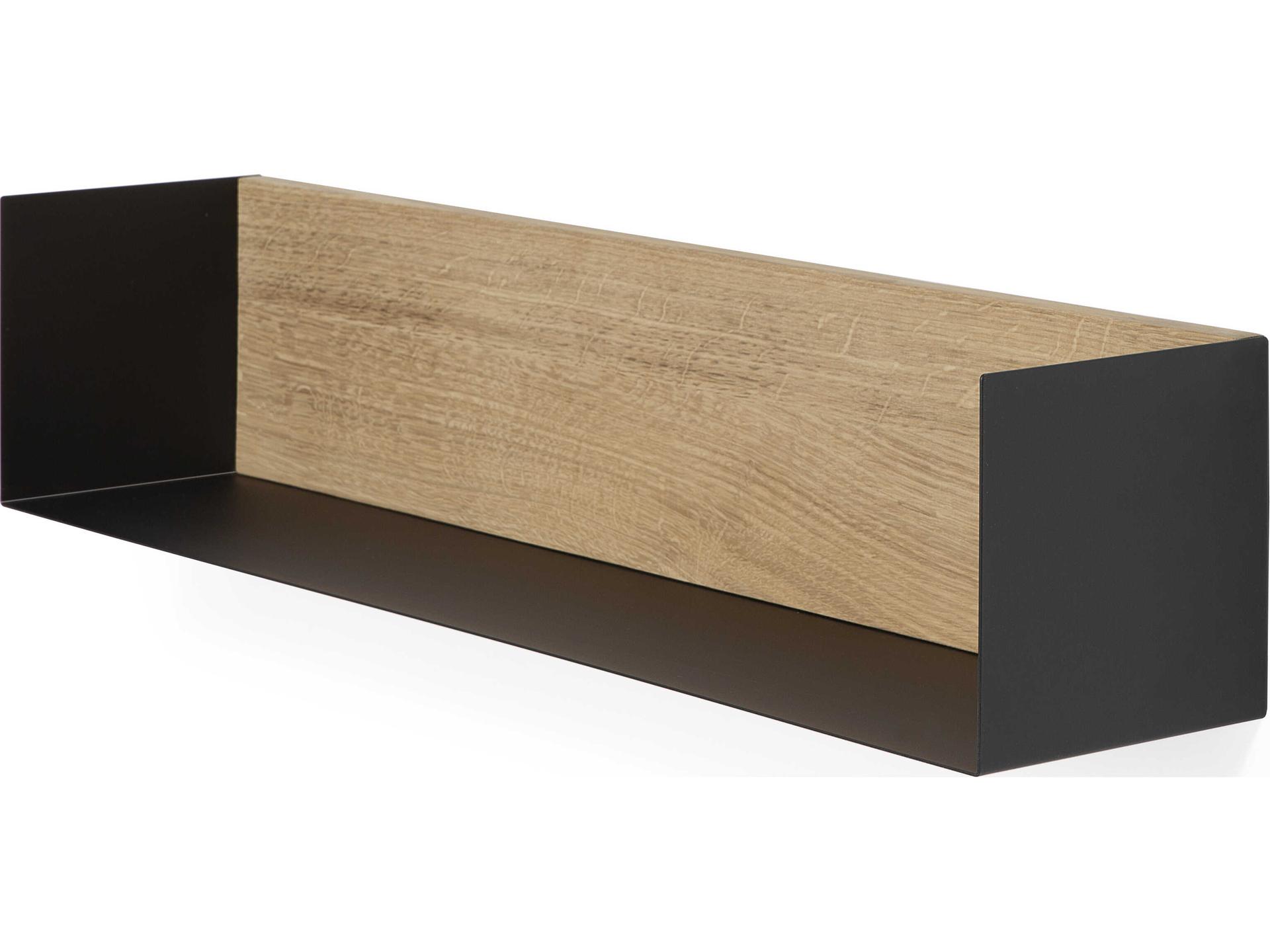 Oak U Shelf Large Black