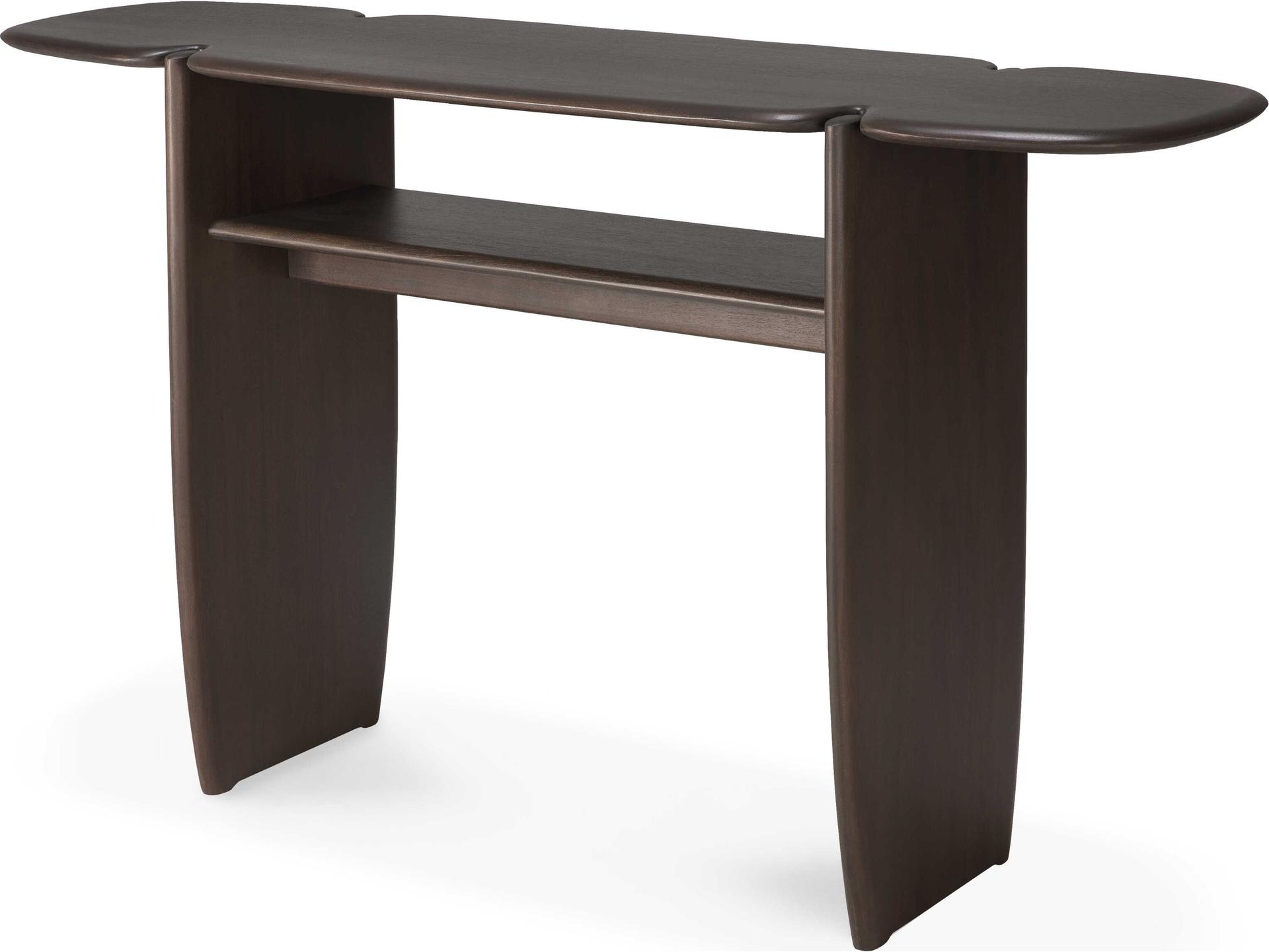 Pi Console Table in Dark Brown Mahogany