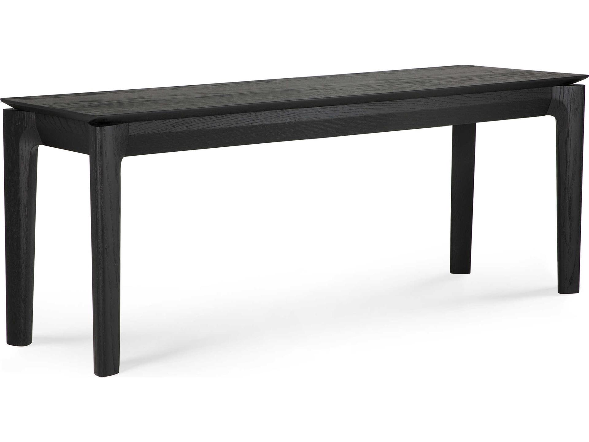 Bok Oak Black Bench