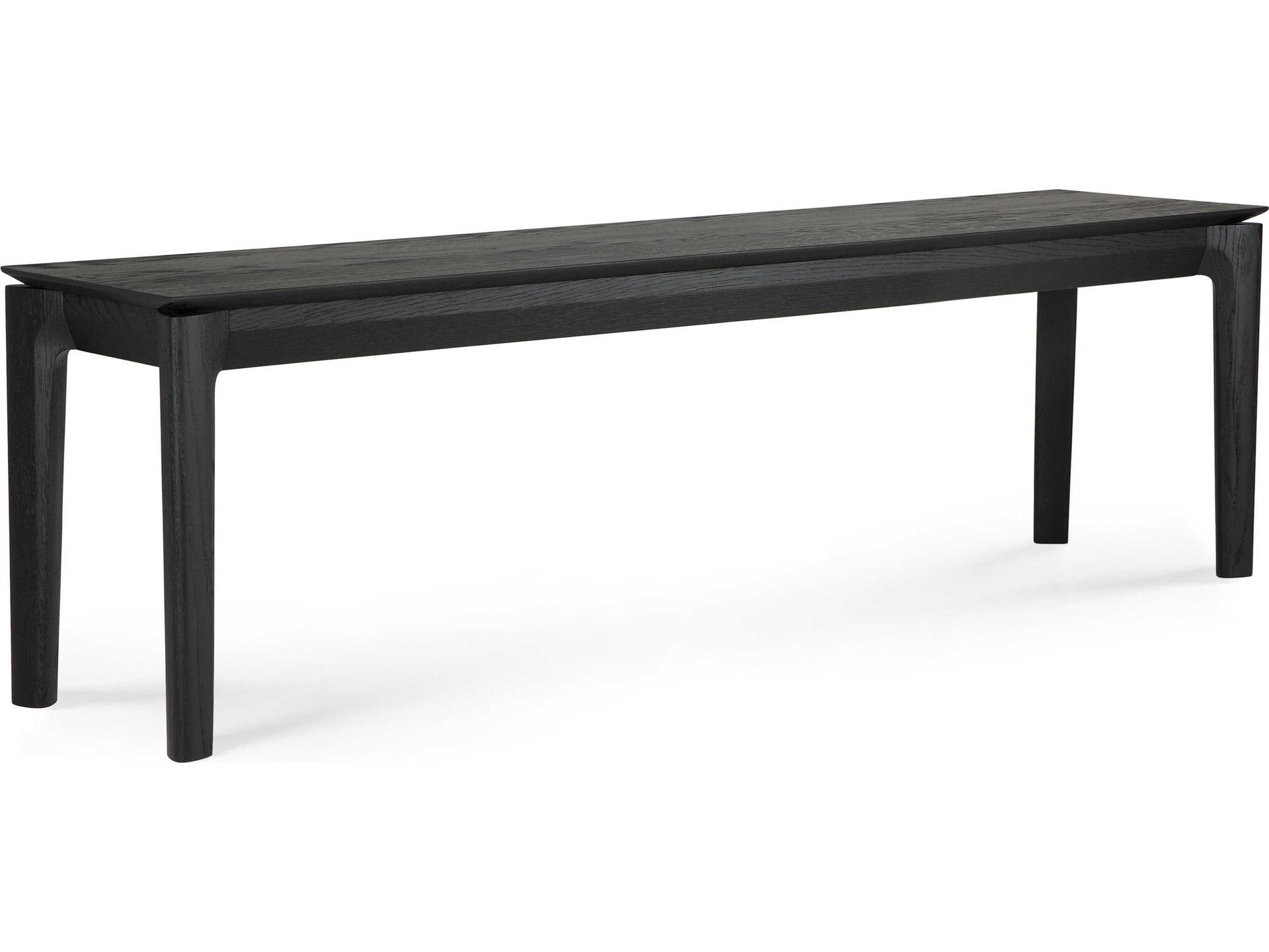 Bok Oak Black Bench