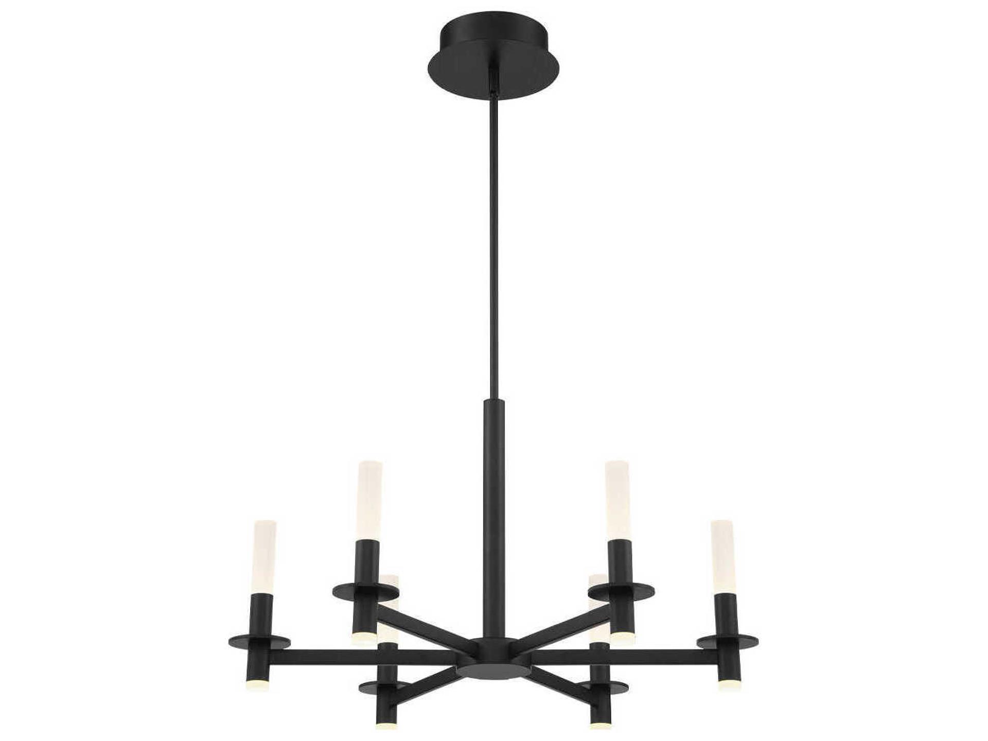Eurofase Torna 6-Light Black Candelabra Chandelier