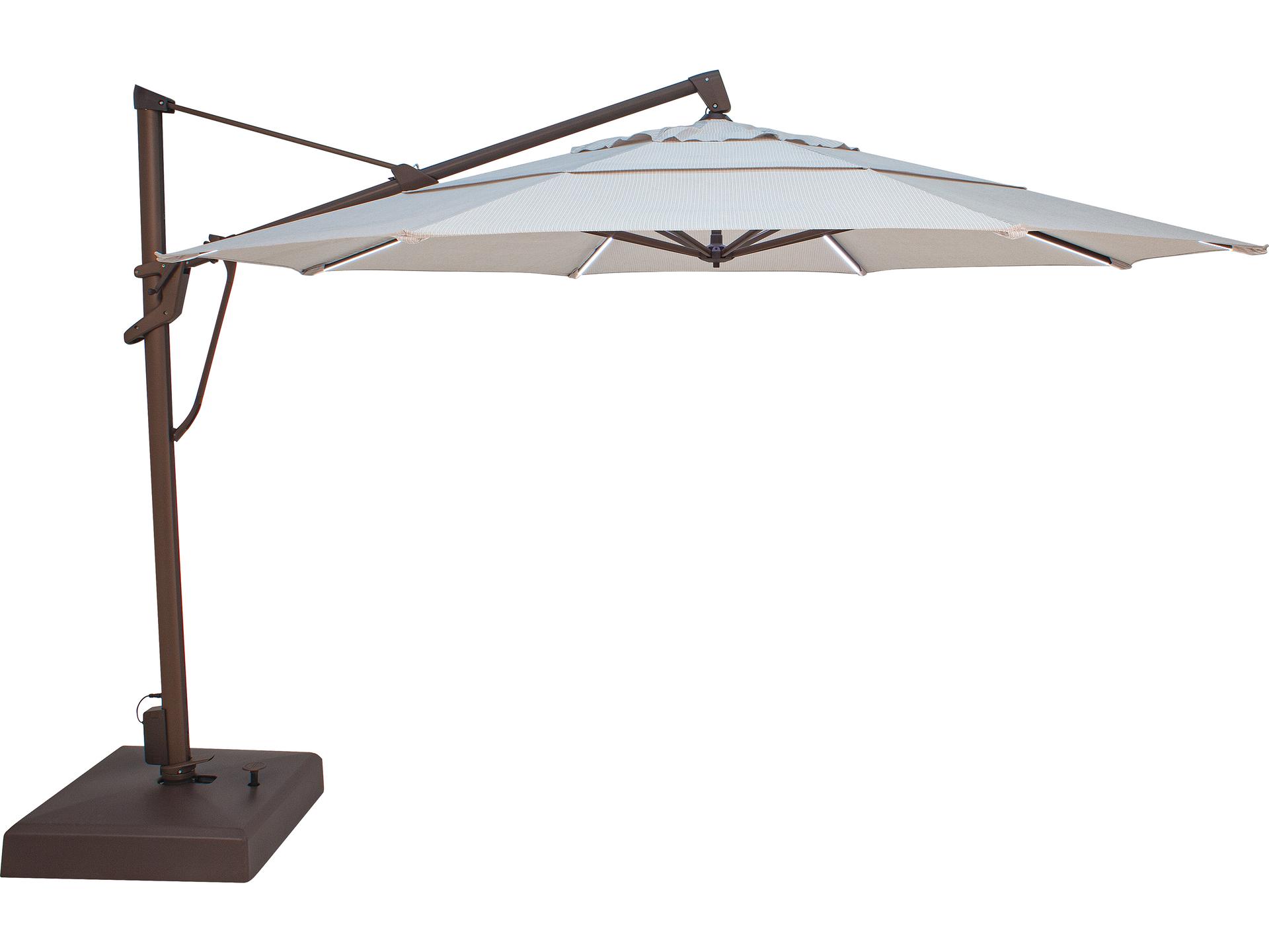 Treasure Garden Cantilever 13 Foot AKZPLX Plus Starlux Octagon Crank Lift Tilt and Lock Outdoor Patio Umbrella