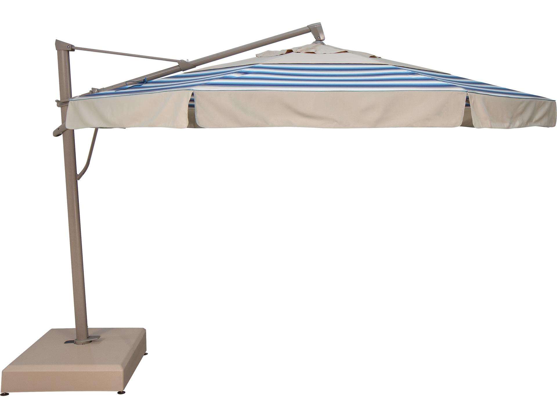 13-Foot Octagon AKZ Plus Manual Lift Cantilever Umbrella with Infinite Tilt