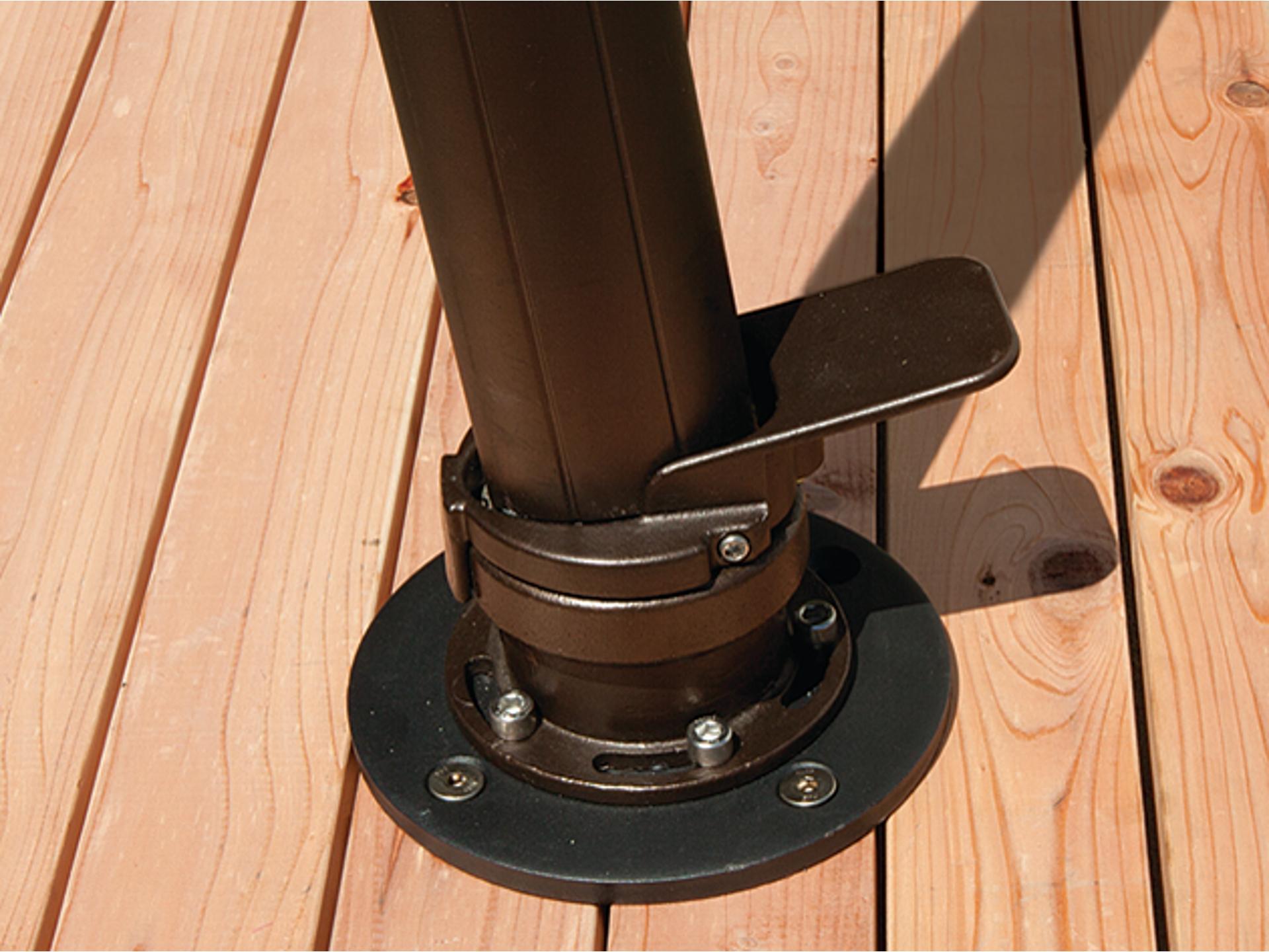 Wood Mount Kit for Cantilever Umbrellas Black