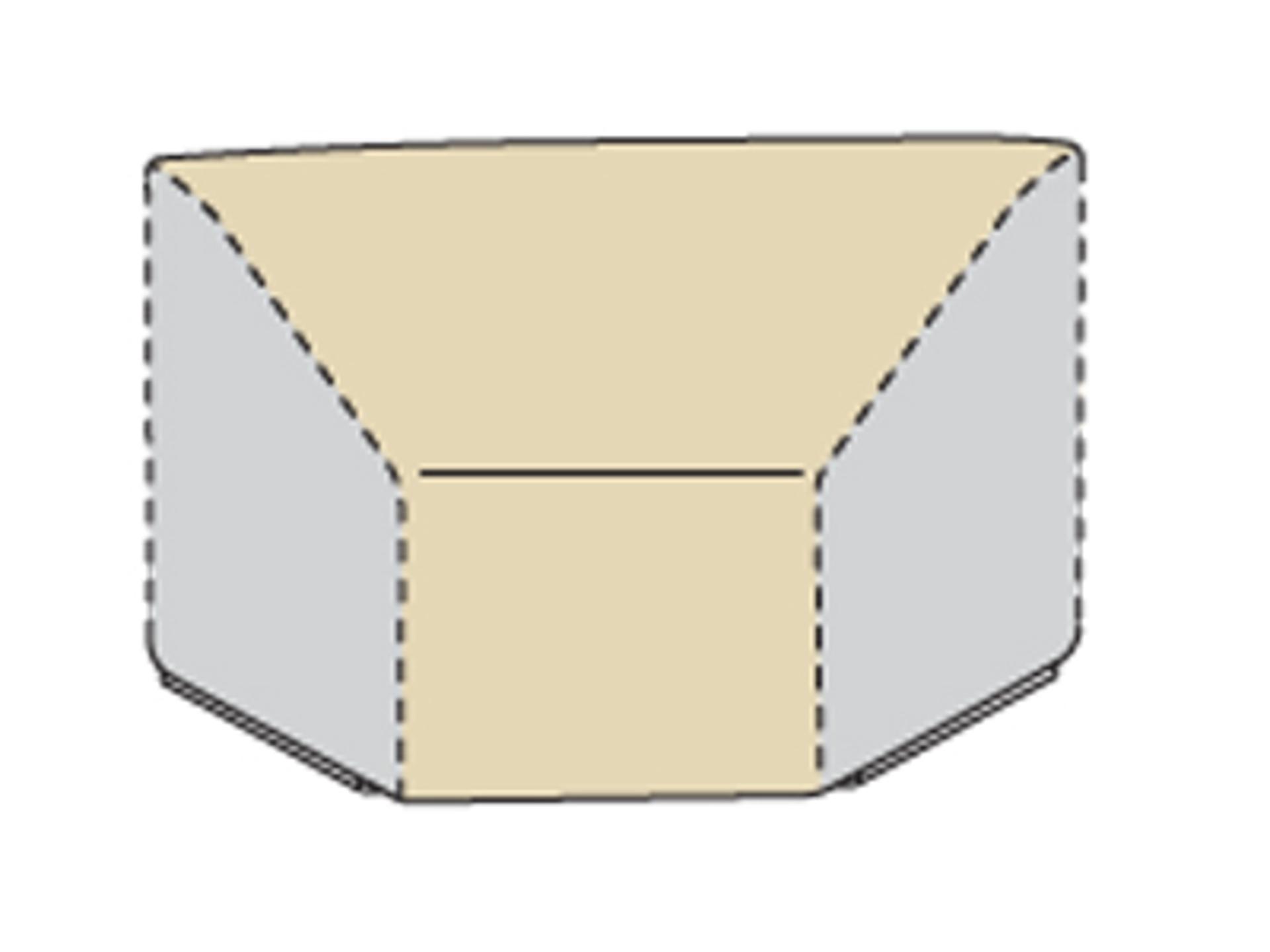 Modular Wedge (Center) Fits Wedge Corner Sectional with Elastic & Spring Cinch Lock