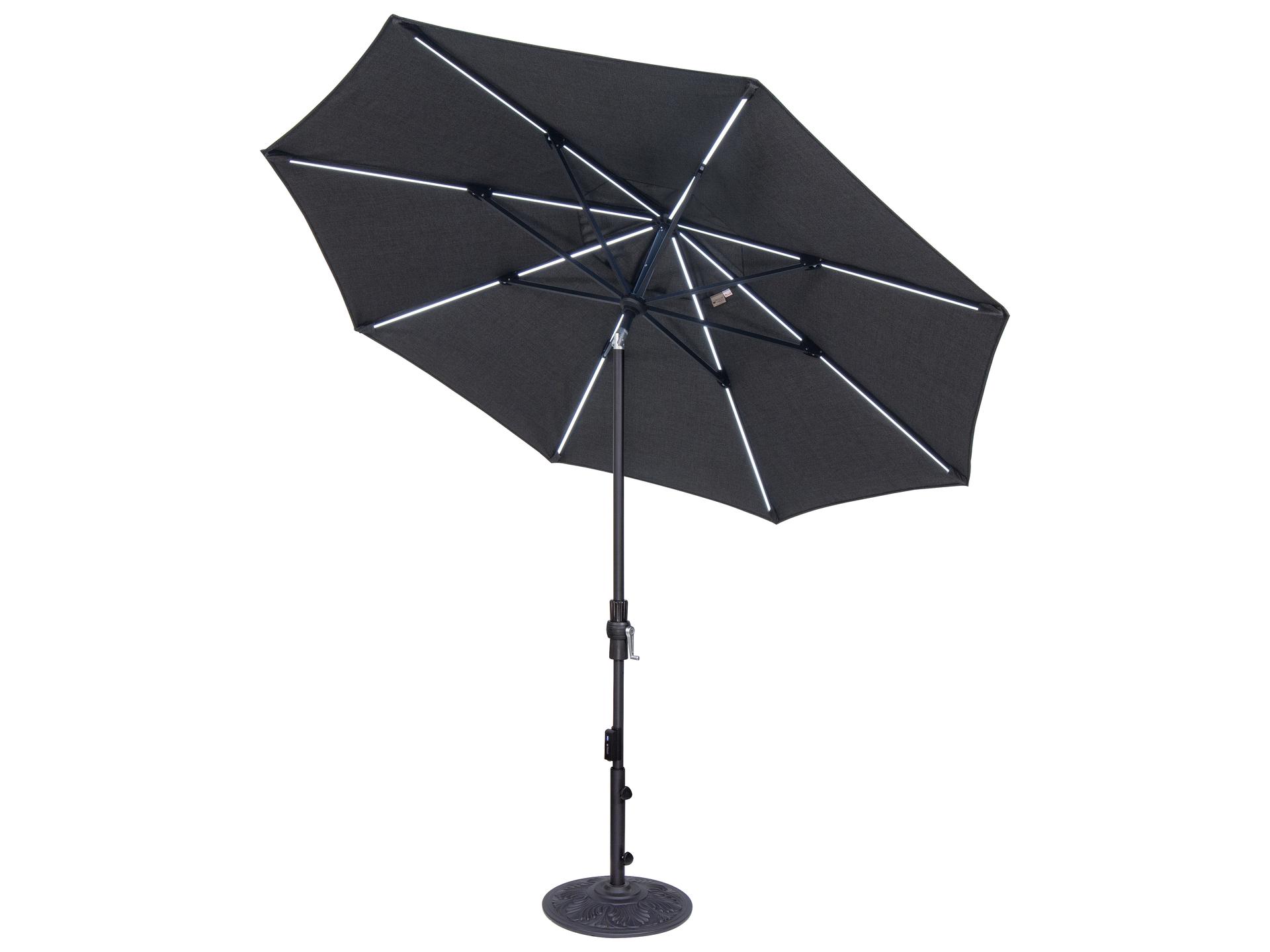 Treasure Garden 9 Foot Starlux Octagon Crank Lift Collar Tilt Outdoor Patio Umbrella