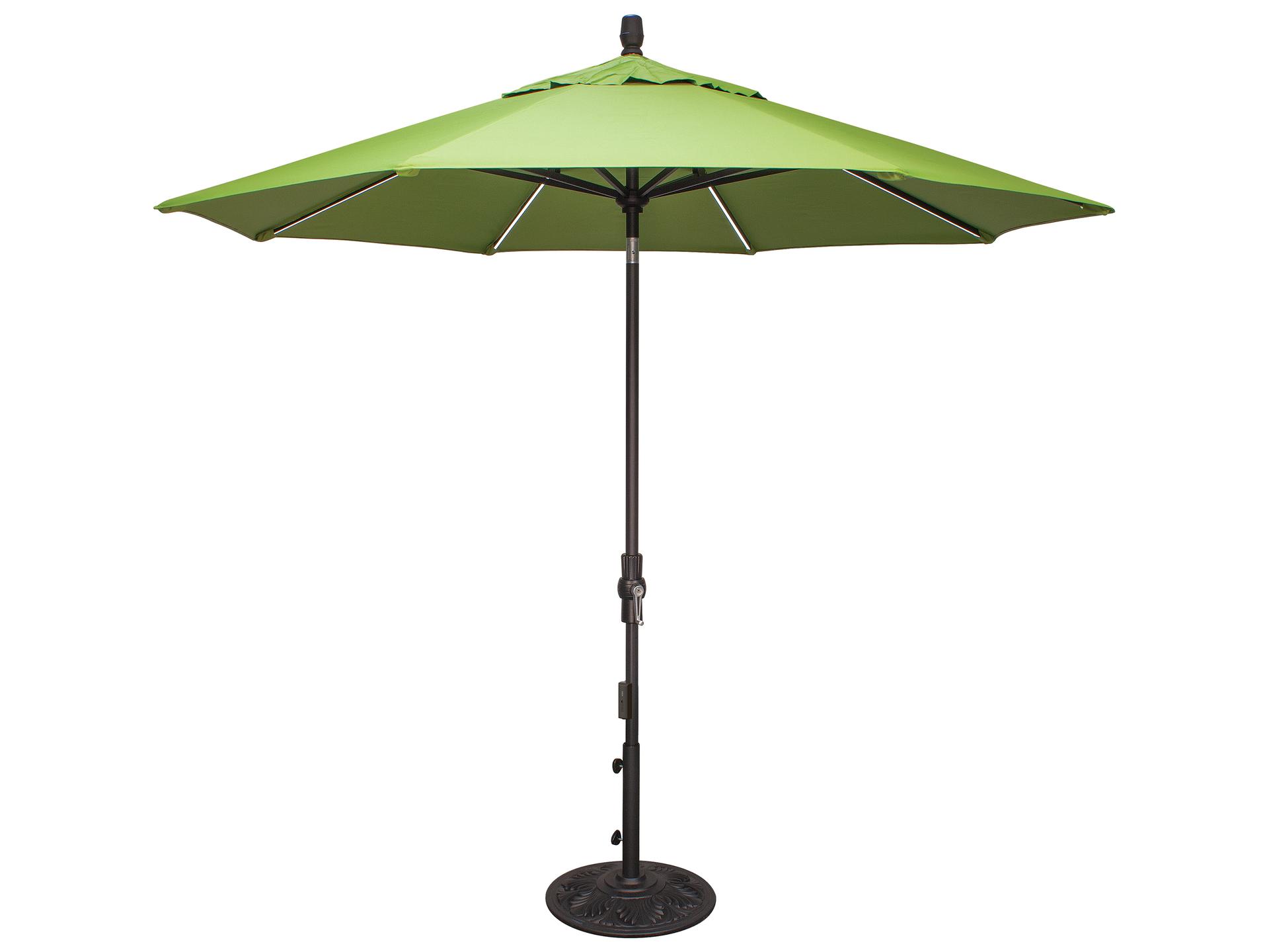 Treasure Garden 9 Foot Starlux Octagon Crank Lift Collar Tilt Outdoor Patio Umbrella