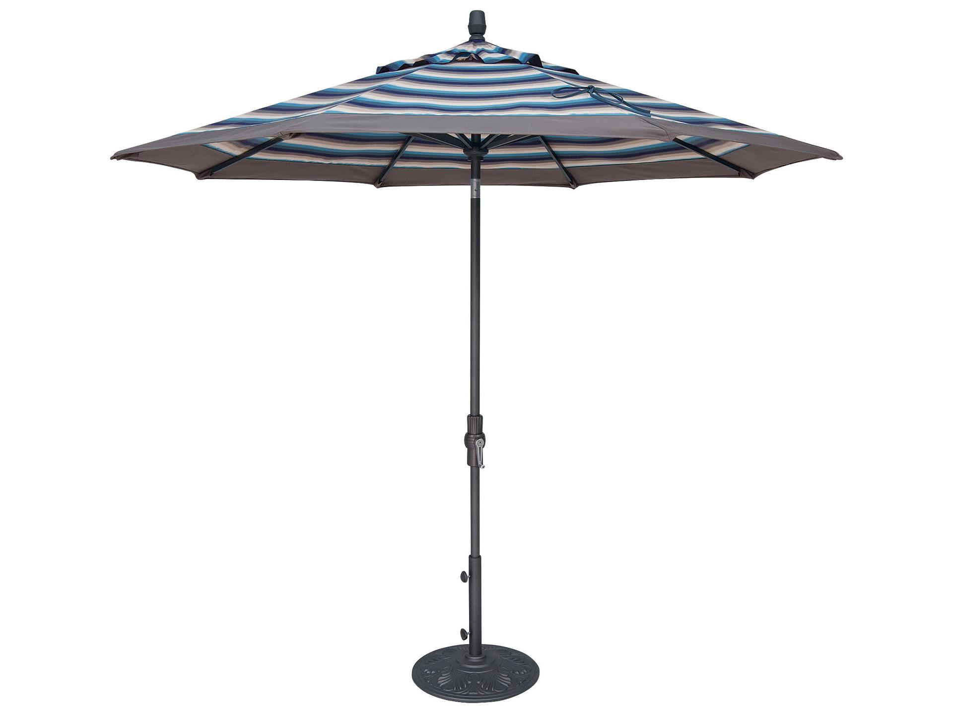 Treasure Garden Special Order Sunbrella Market Aluminum 9 Foot Octagon Collar Tilt Crank Lift Outdoor Patio Umbrella