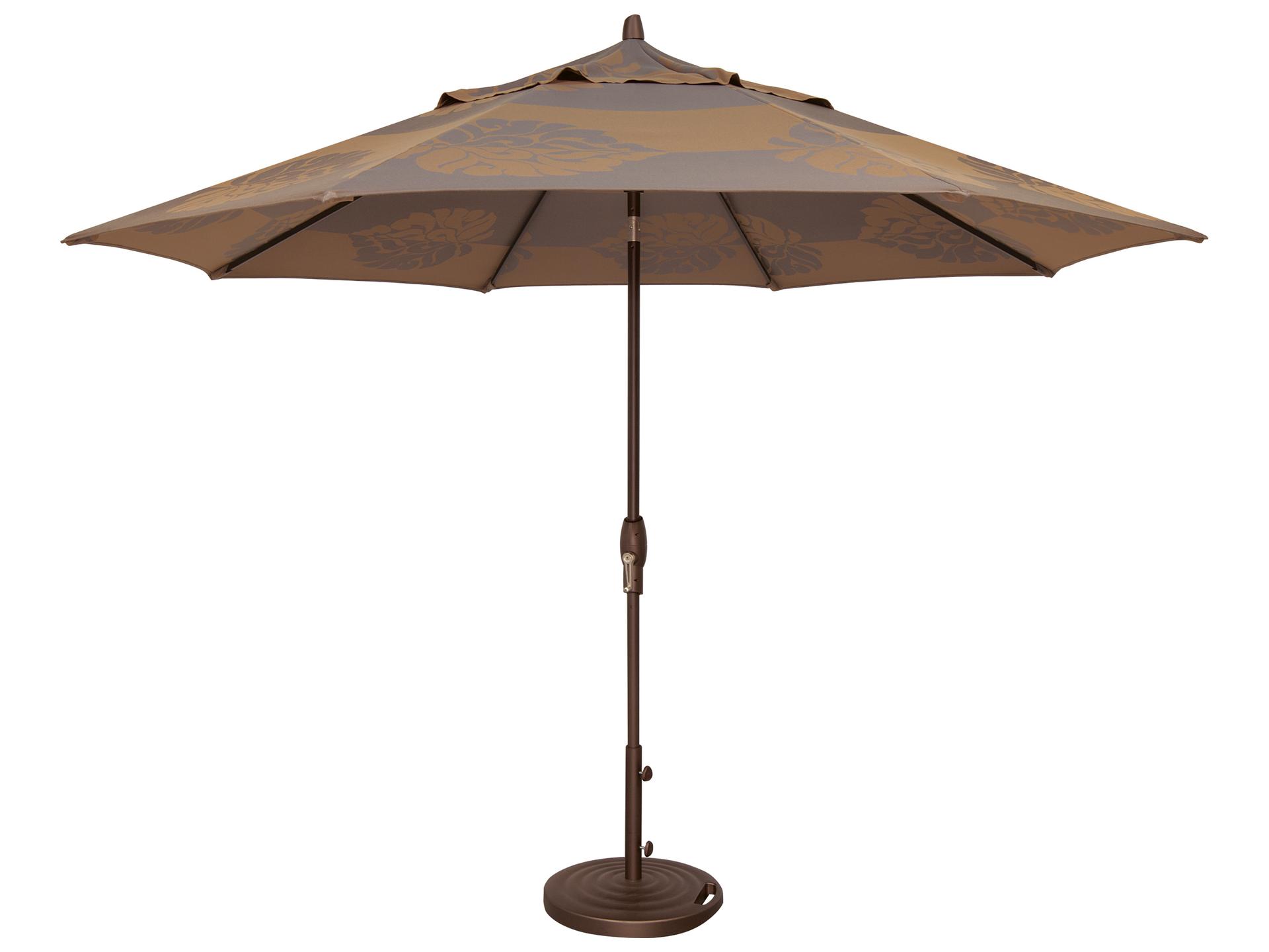11-Foot Octagon Auto-Tilt Market Umbrella with Crank Lift