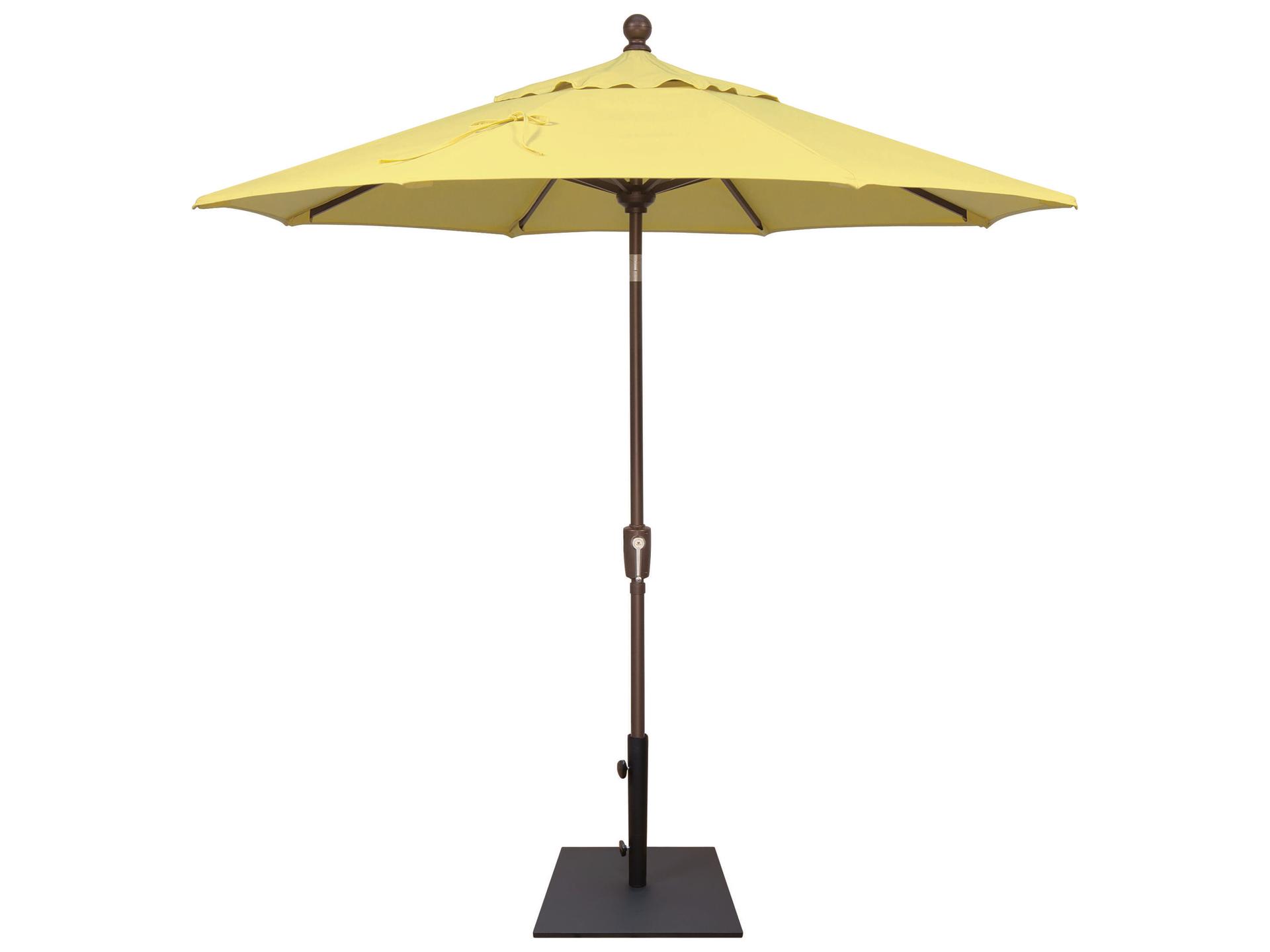 Treasure Garden Quick Ship Market Aluminum 7.5 Foot Octagon Push Button Tilt Crank Lift Outdoor Umbrella
