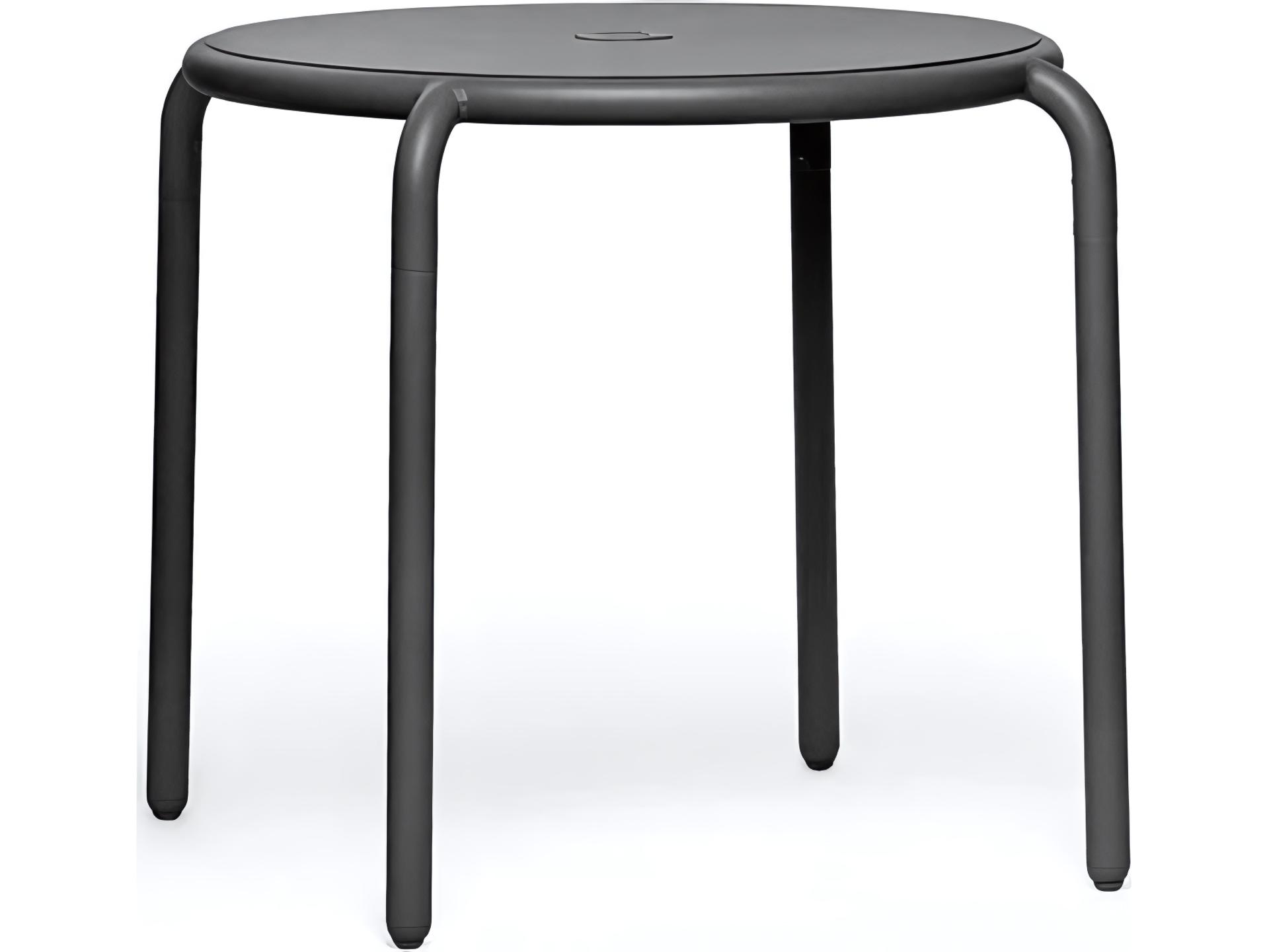 Toni 31.5" Round Bistro Table in Anthracite