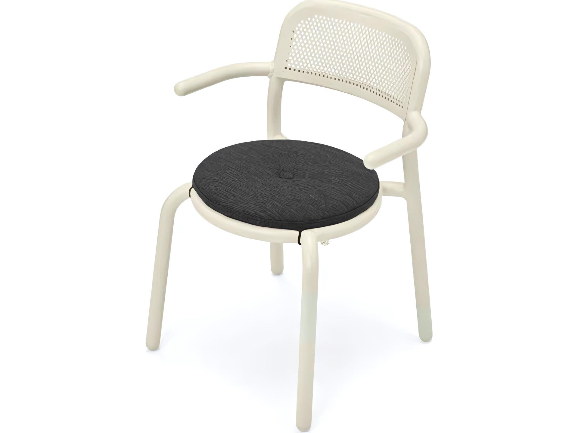 Toni Chair Pillow in Thunder Grey with Fastening Cords