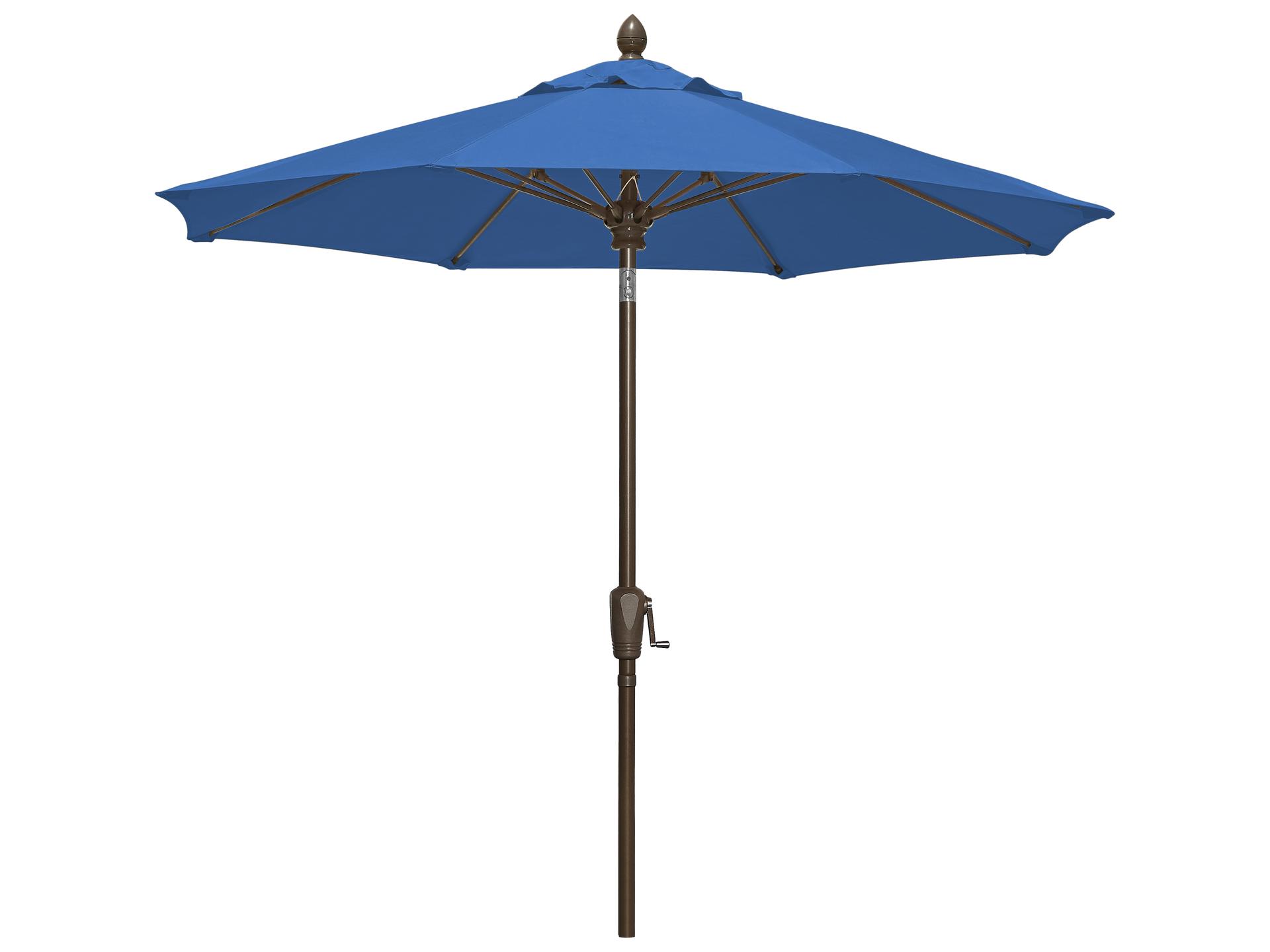 Fiberbuilt Outdoor Patio Umbrellas Quick Ship Market Crank 7.5 Foot Octagon Aluminum Outdoor Patio Umbrella