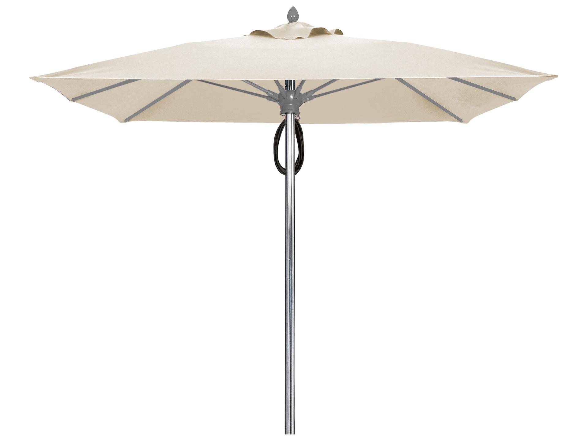 Fiberbuilt Patio Umbrellas Prestige - Oceana Fiberglass 7 Foot Square Pulley & Pin Patio Umbrella